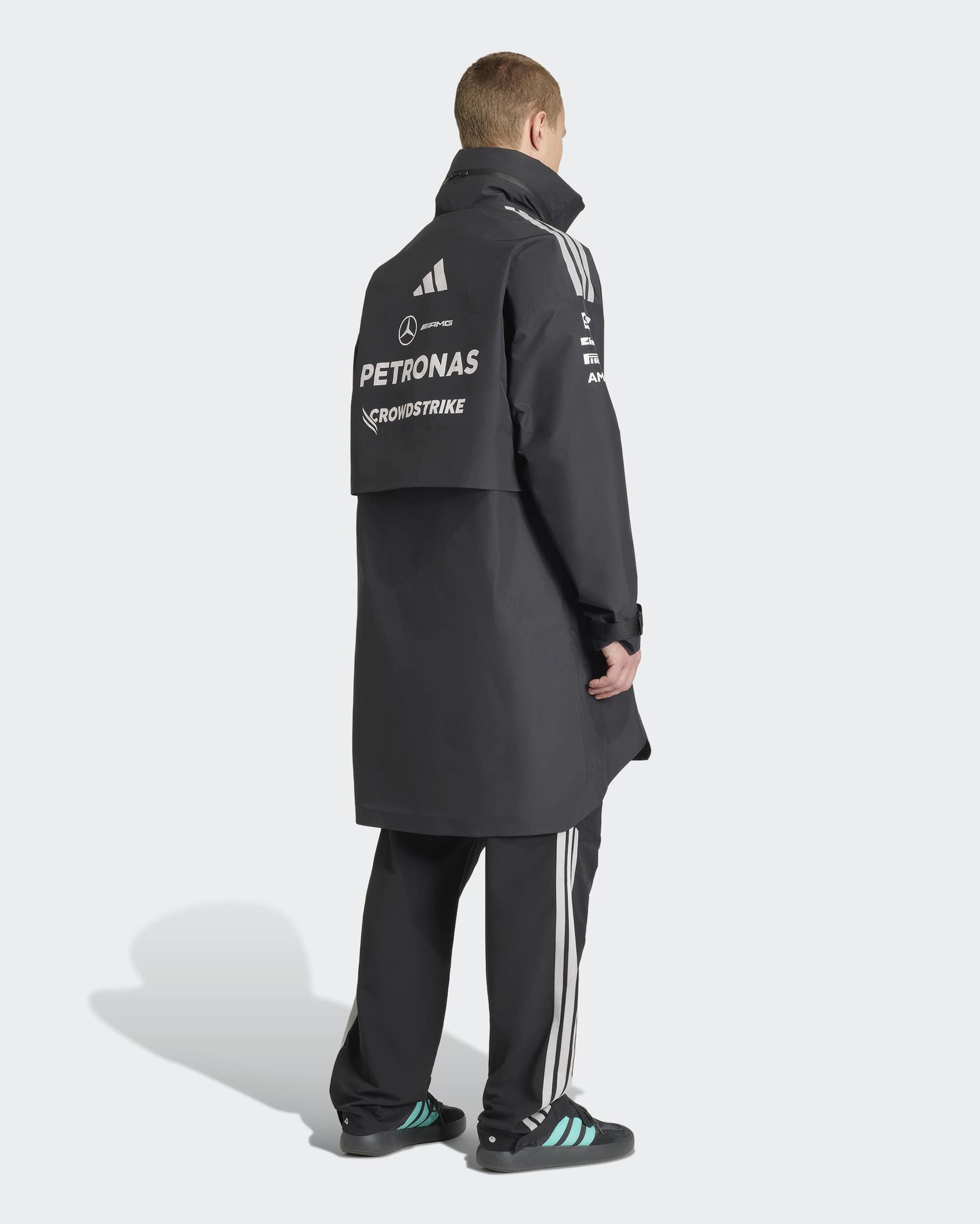 Men's 2026 Team Rain Parka - Black | Mercedes-AMG PETRONAS F1 Team
