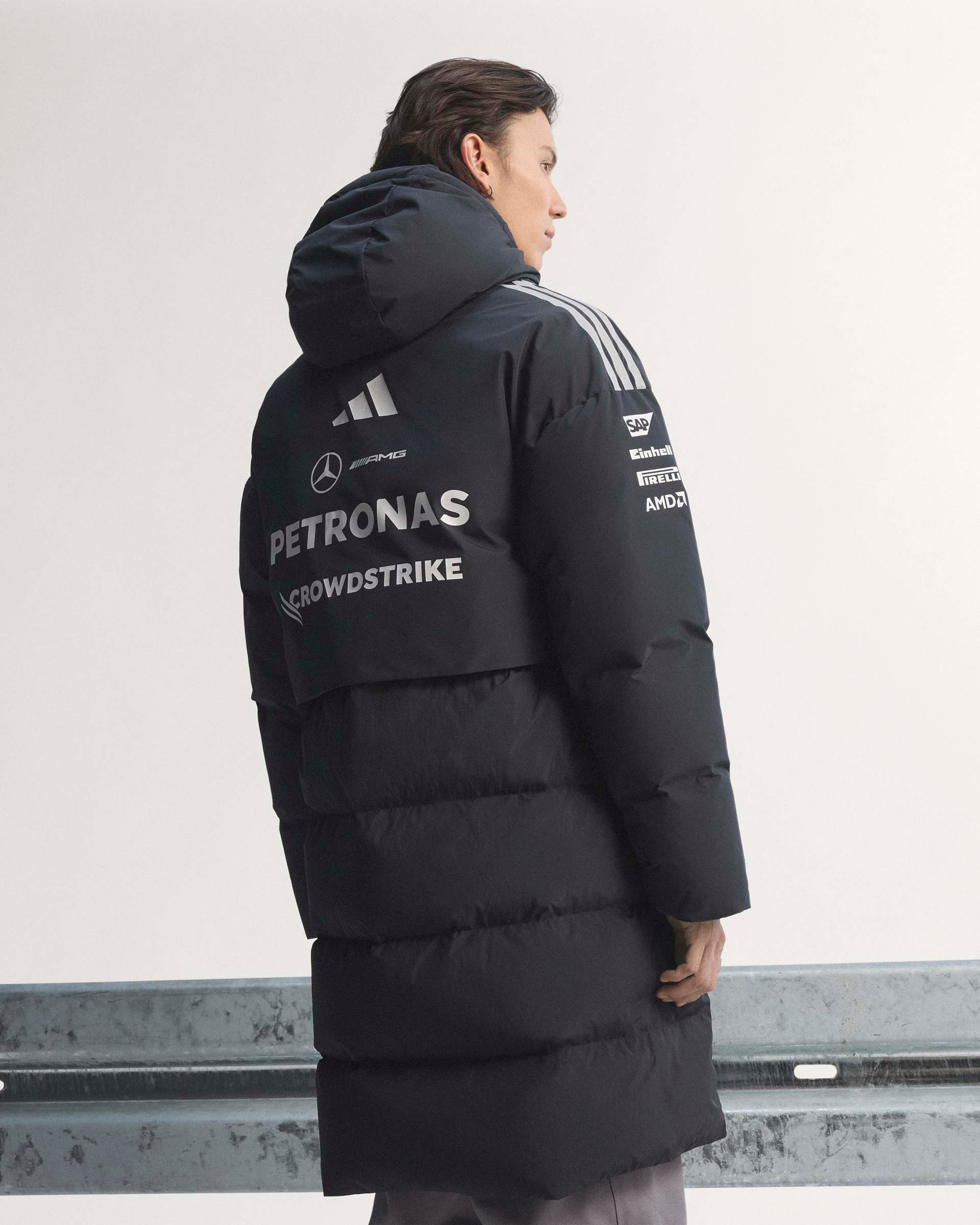 Mens 2026 Team Down Winter Jacket Black | Mercedes-AMG Petronas F1