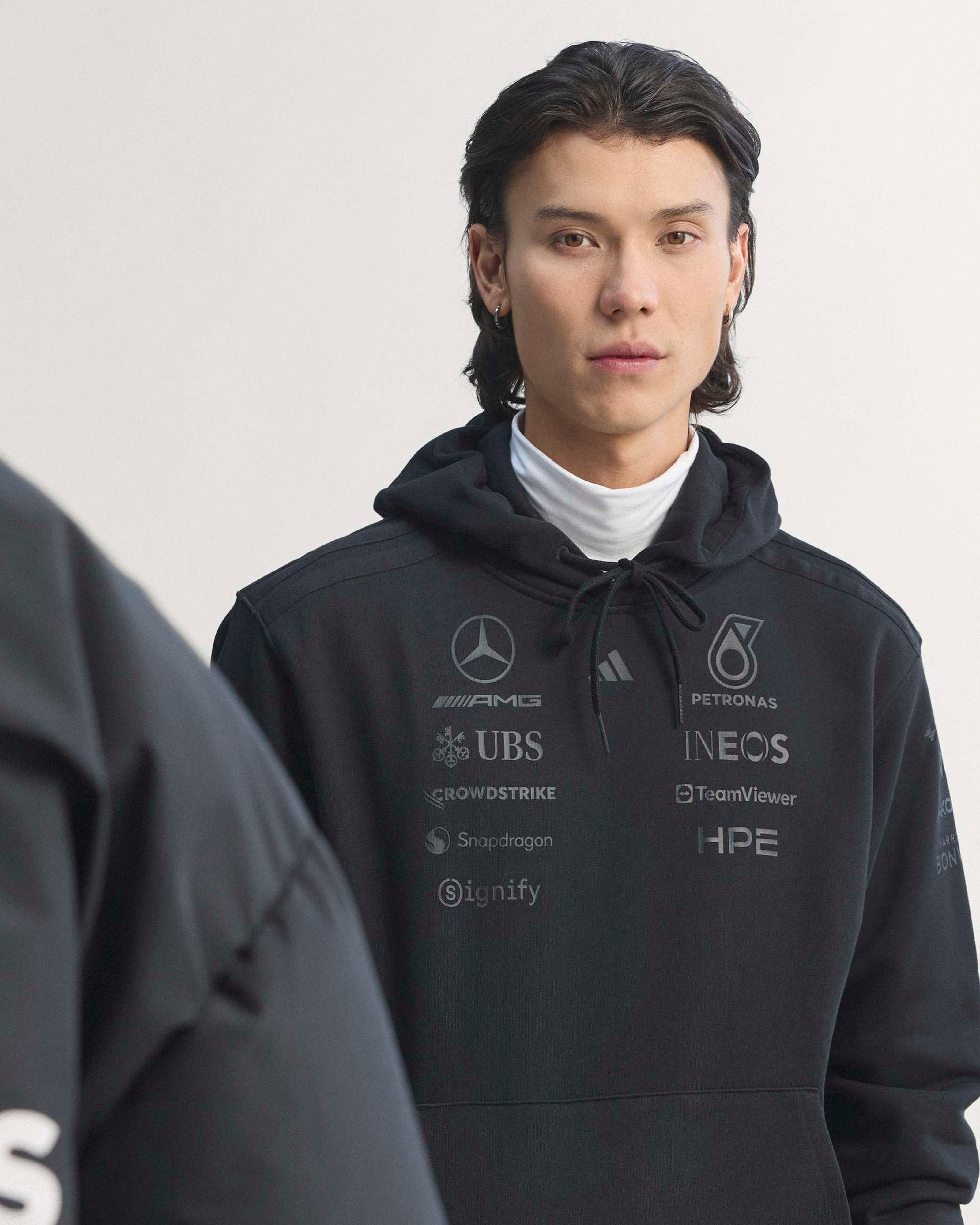 2026 Men's Night Hoody - Black | Mercedes-AMG PETRONAS F1 Team x
