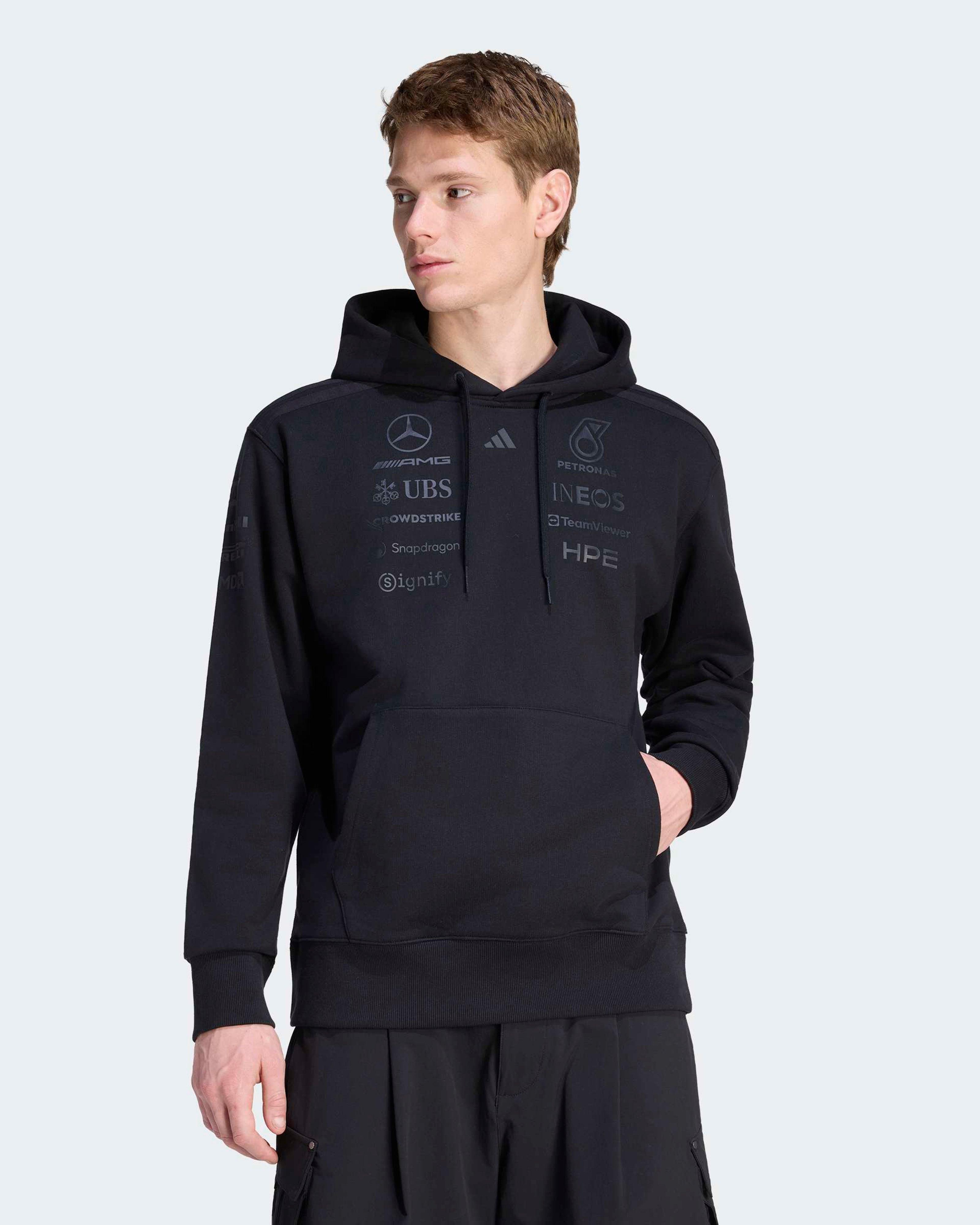 2026 Men's Lights Out Hoody - Black | Mercedes-AMG PETRONAS F1
