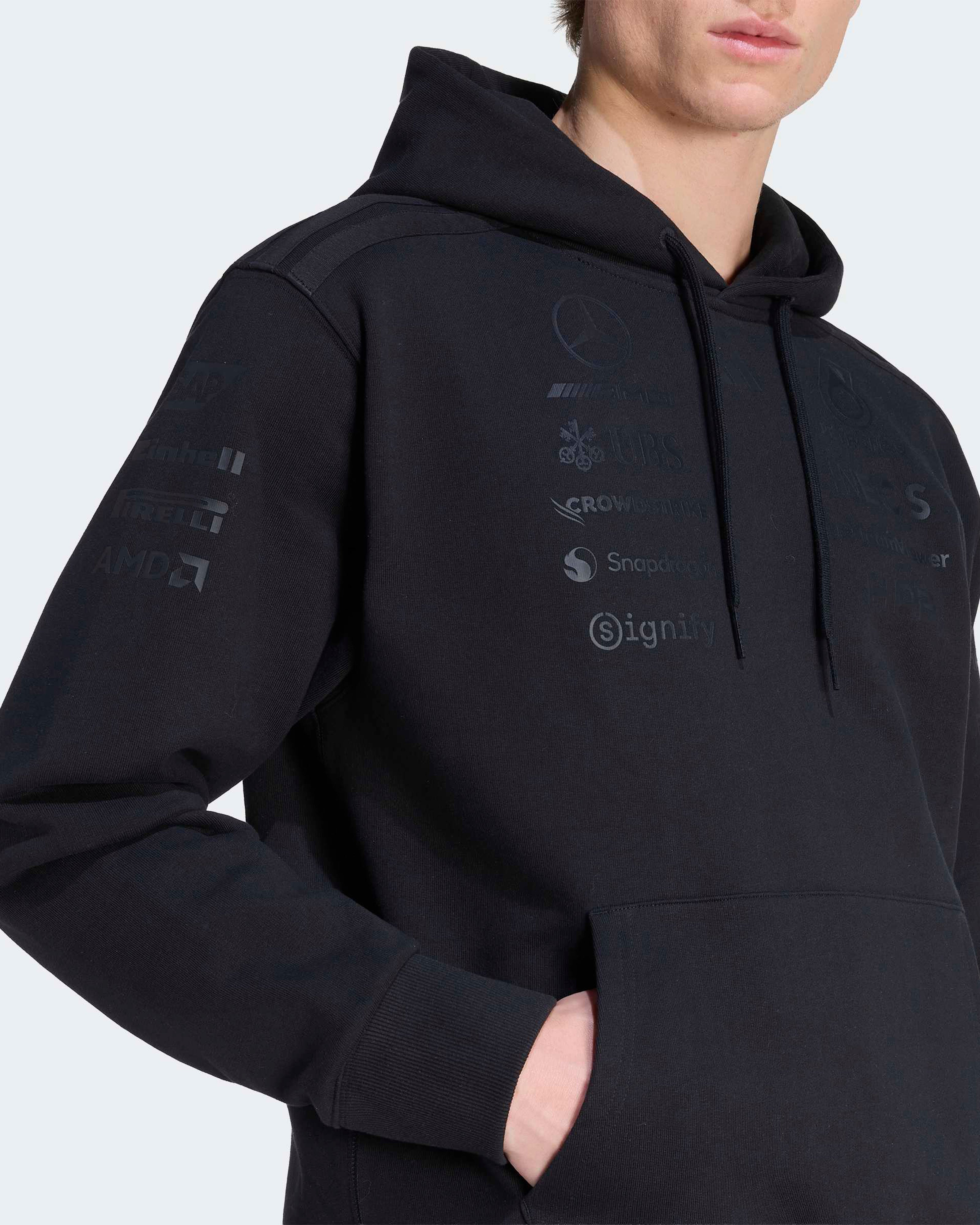 2026 Men's Lights Out Hoody - Black | Mercedes-AMG PETRONAS F1