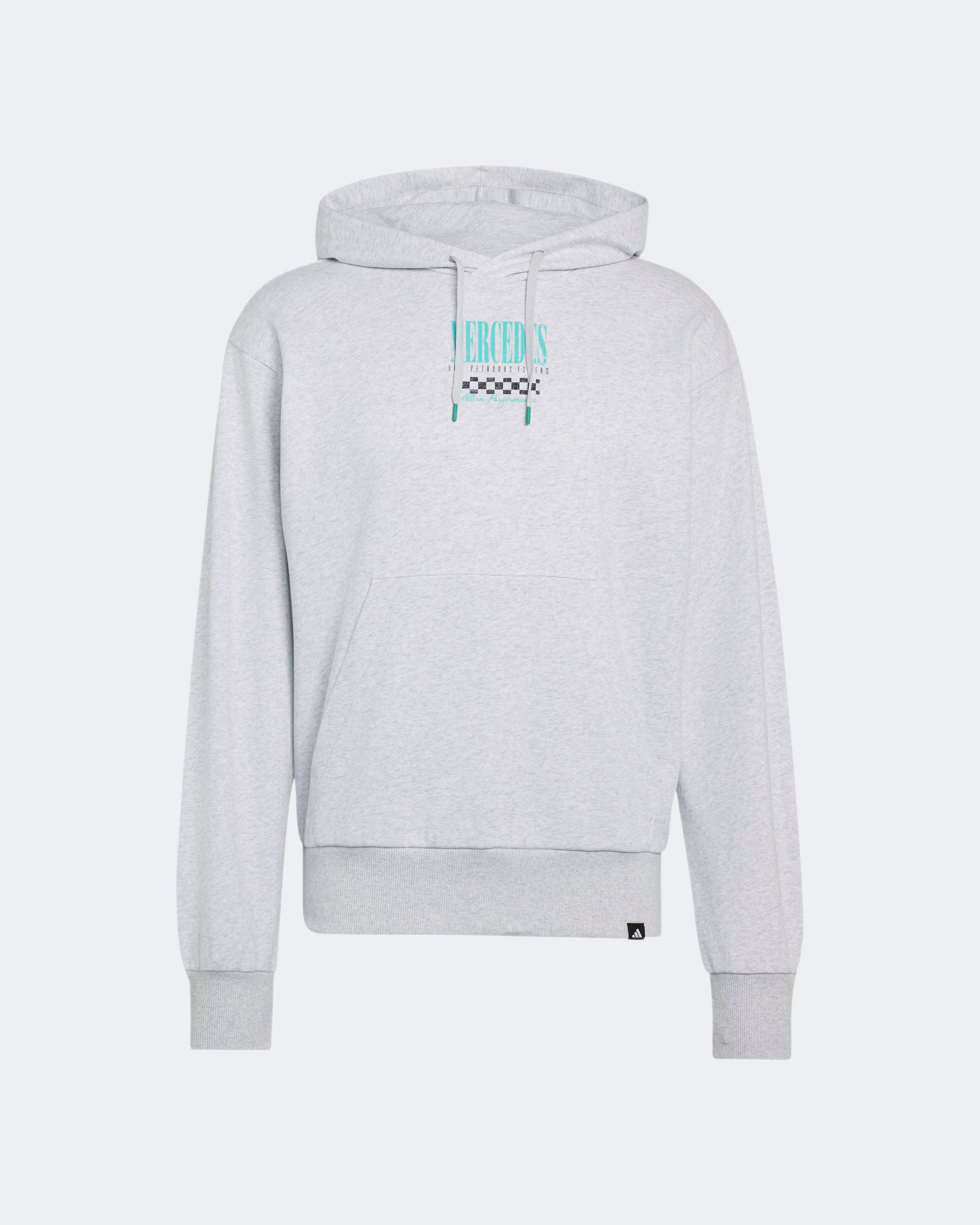 Mens Graphic Race Hoody Grey