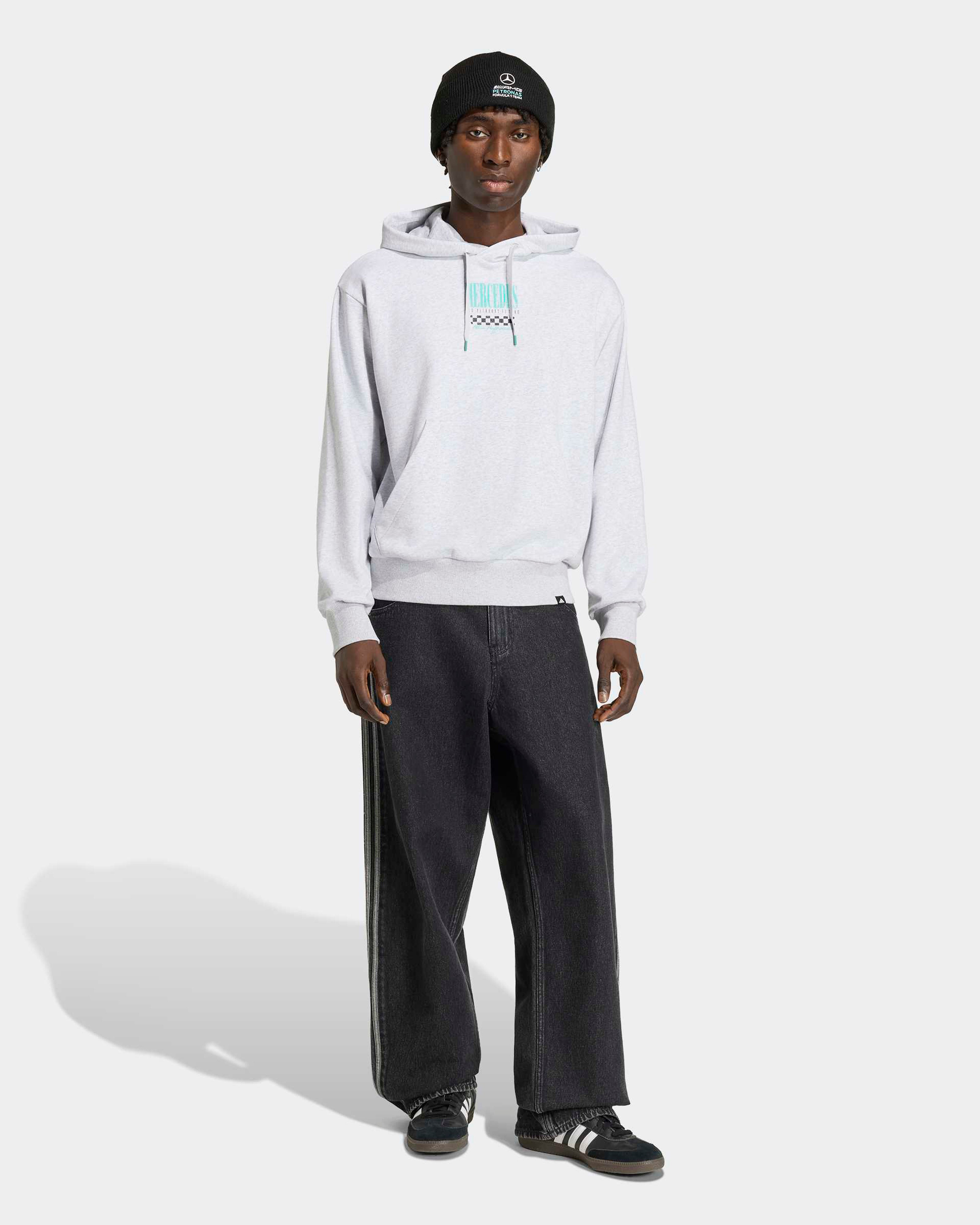 Mens Graphic Race Hoody Grey