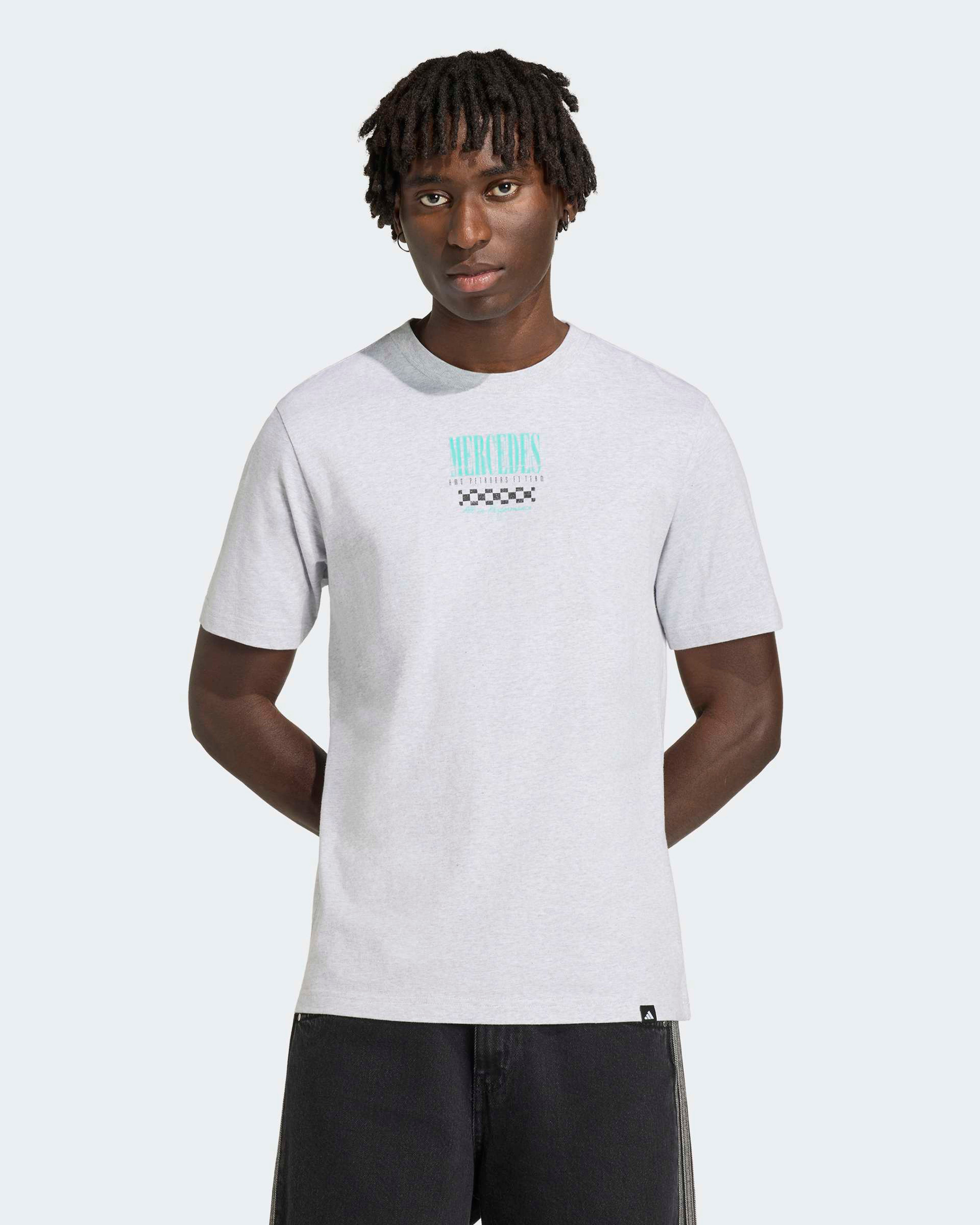 Mens Graphic Race T-shirt Grey