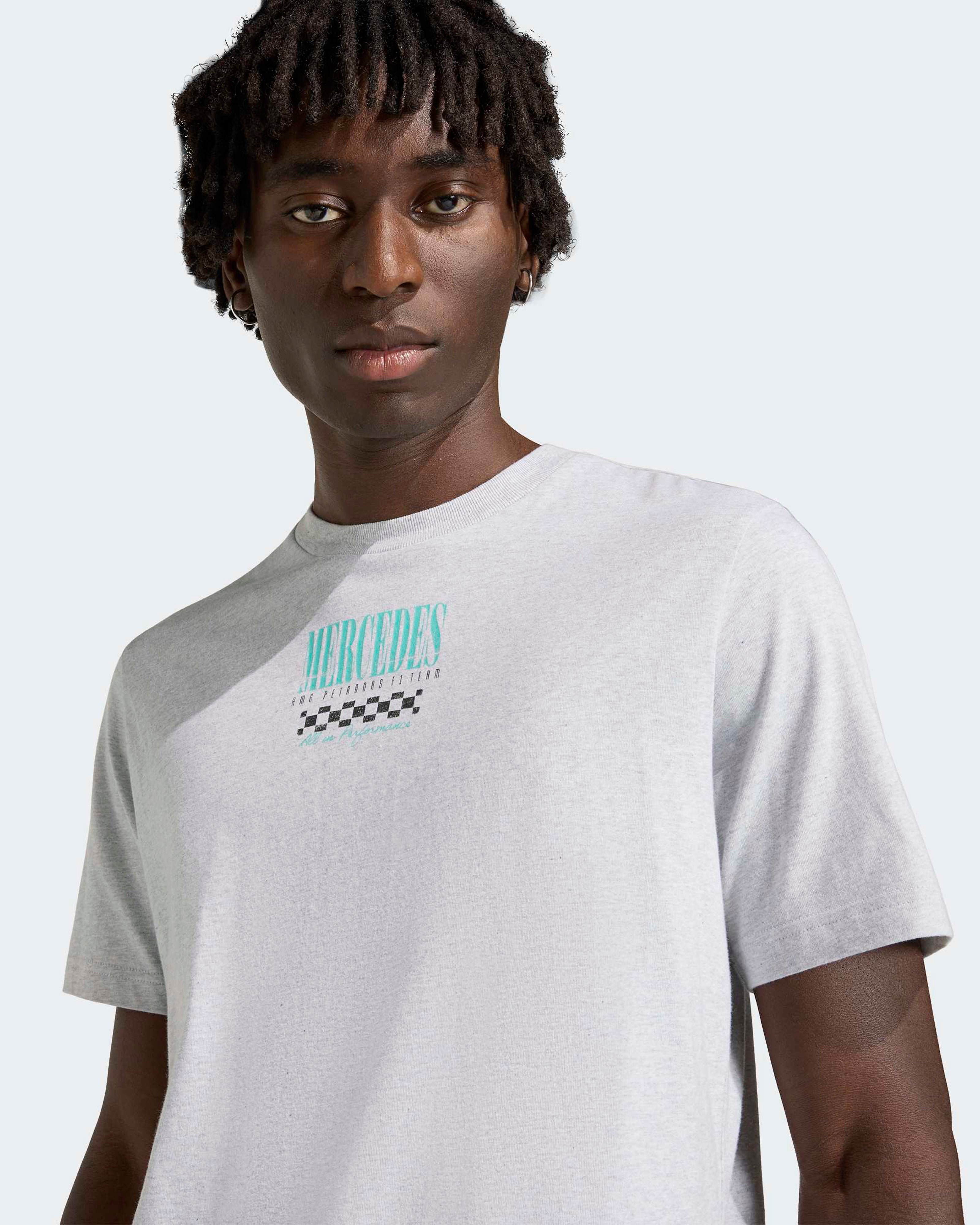 Mens Graphic Race T-shirt Grey