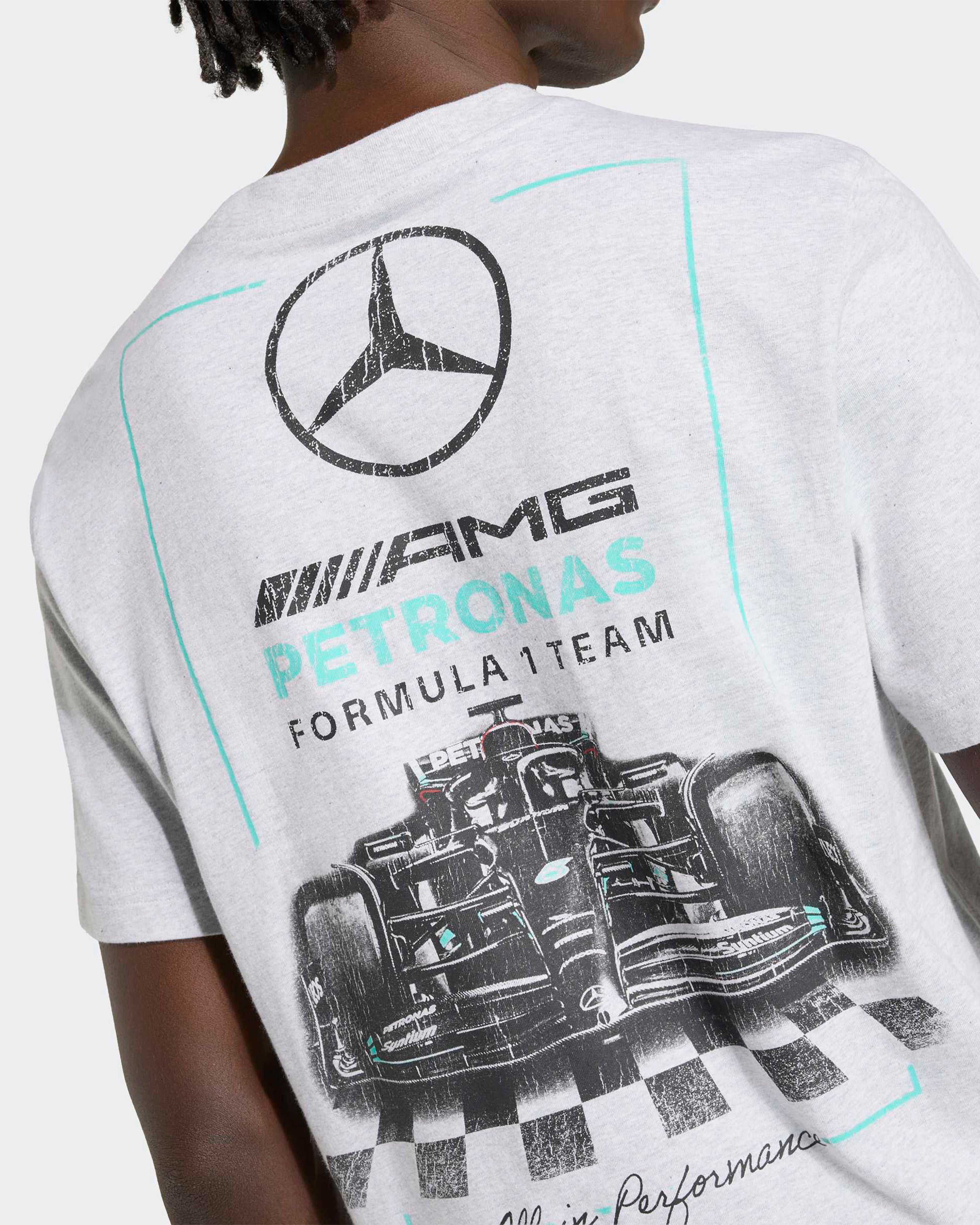 Mens Graphic Race T-shirt Grey