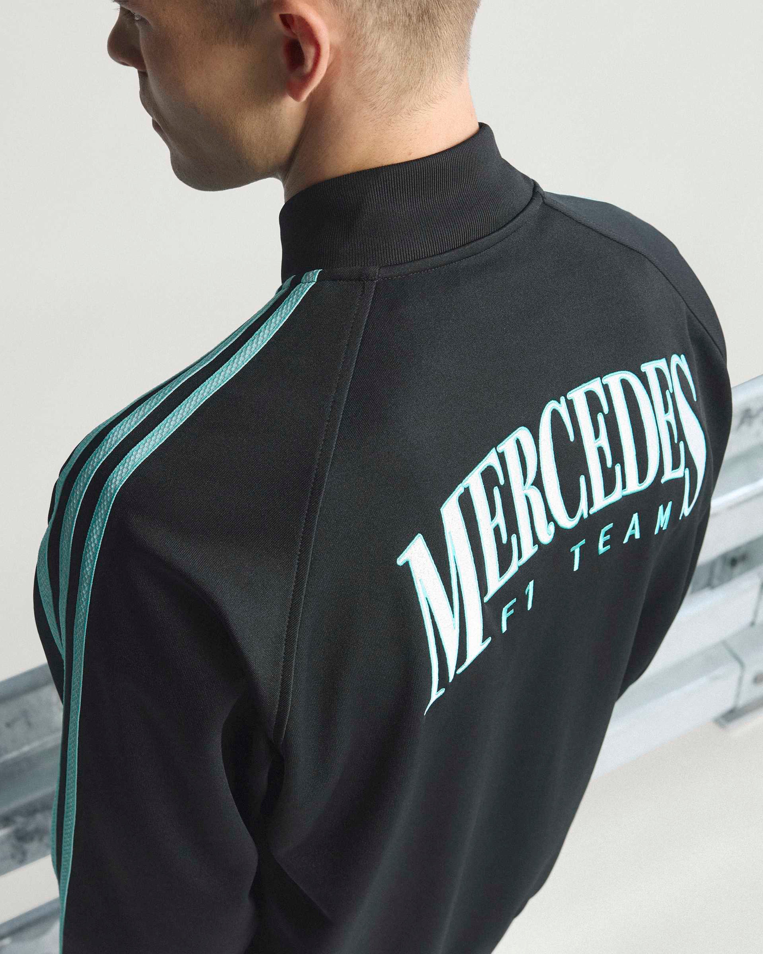 Mens Las Vegas Track Top Black/Teal | Official Mercedes-AMG