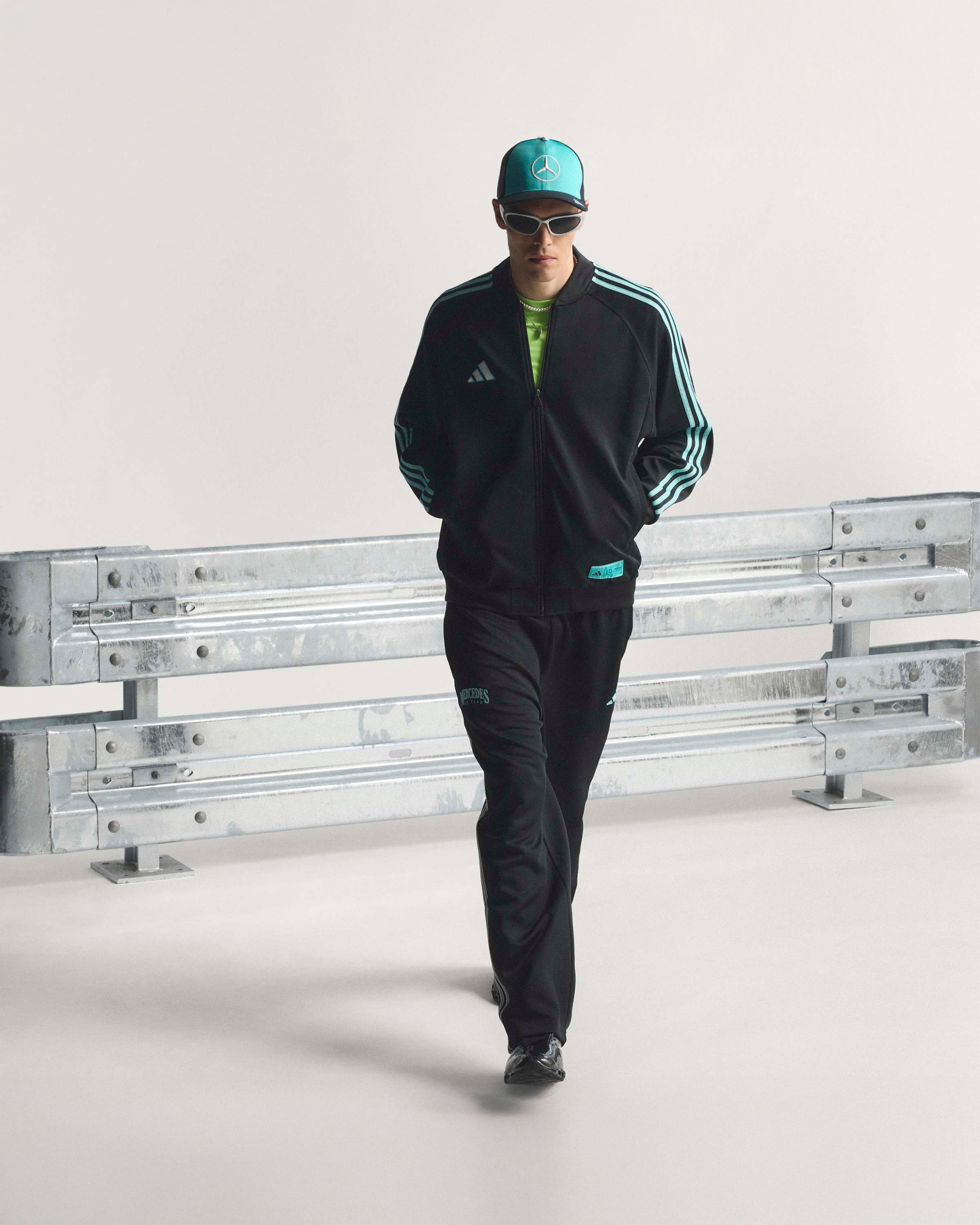 Mens Las Vegas Track Top Black/Teal