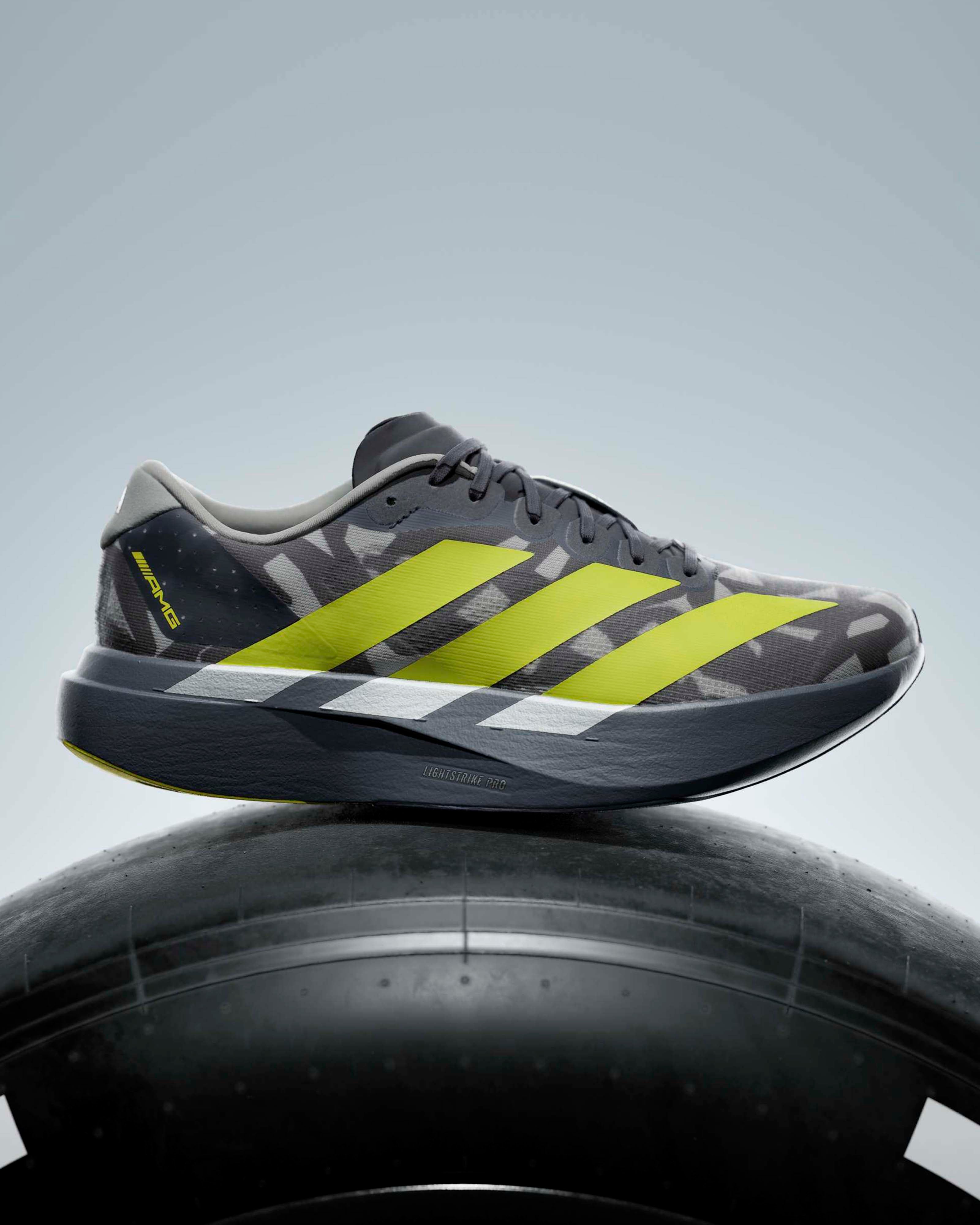 2026 Men's Adizero AMG Evo SL Shoes - Grey | Mercedes-AMG PETRONAS