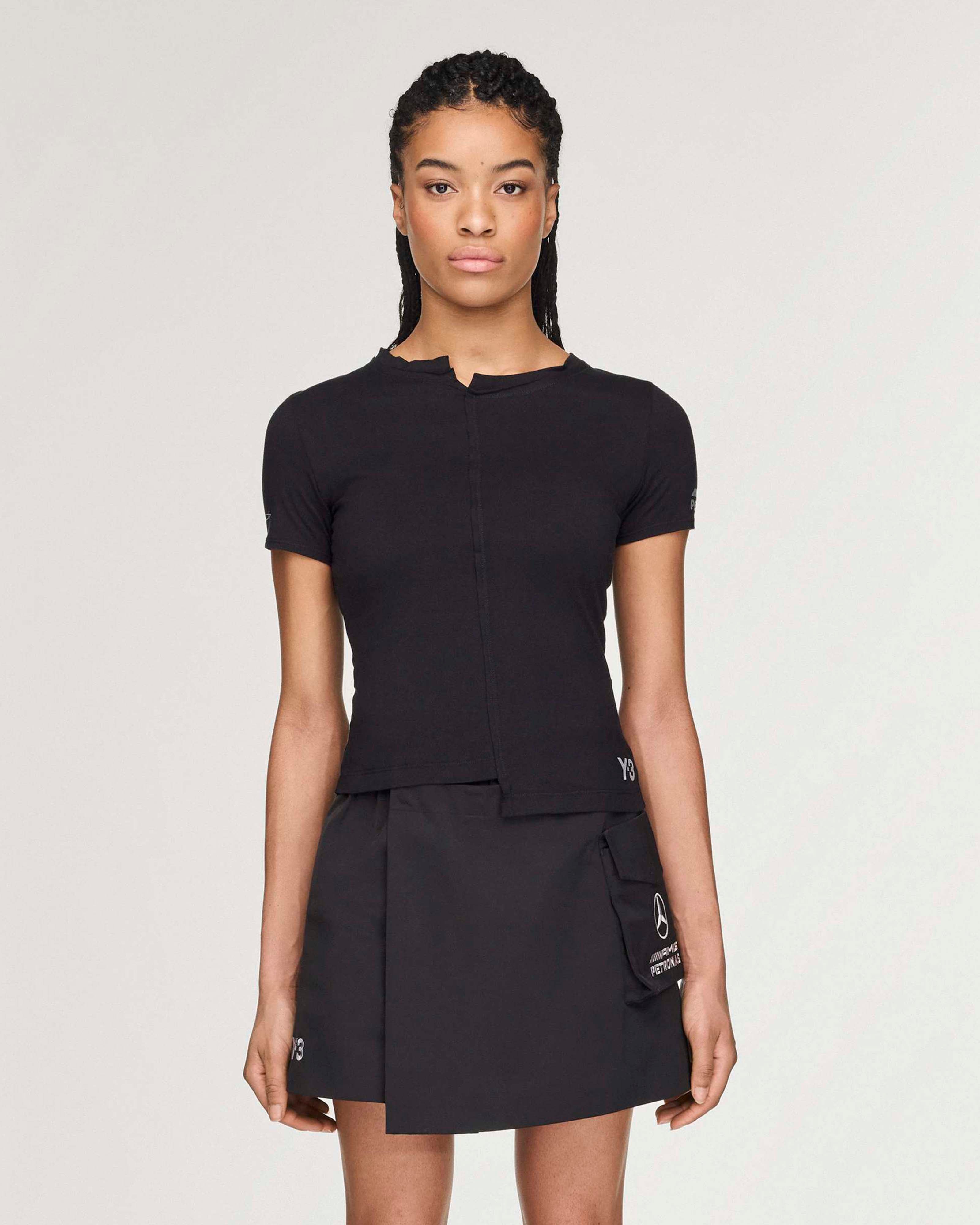 Womens Y-3 Fitted T-shirt Black