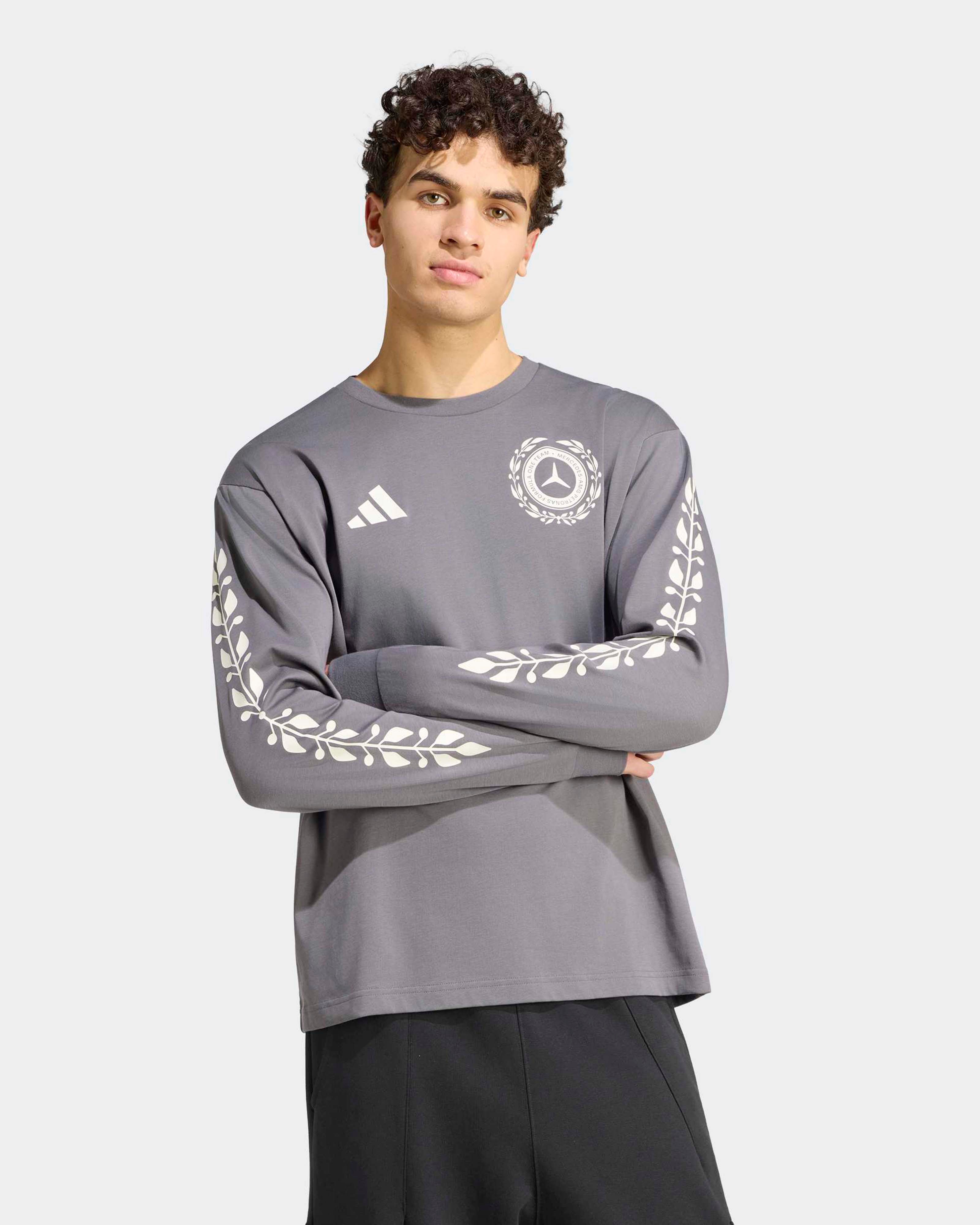 Mens Silver Arrows Longsleeve T-shirt Grey
