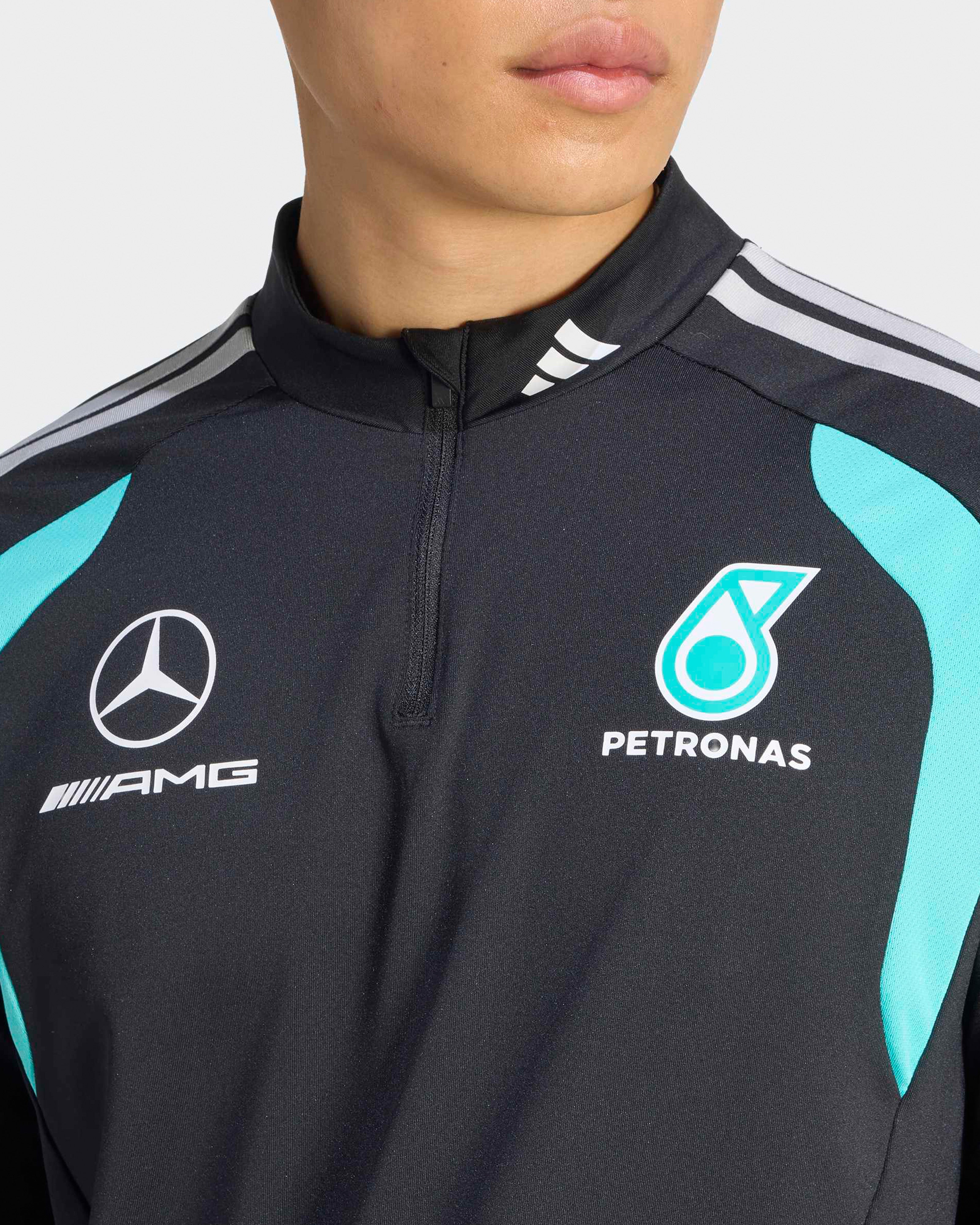 Men's 2026 Mechanics Quarter Zip Top – Black | Mercedes-AMG