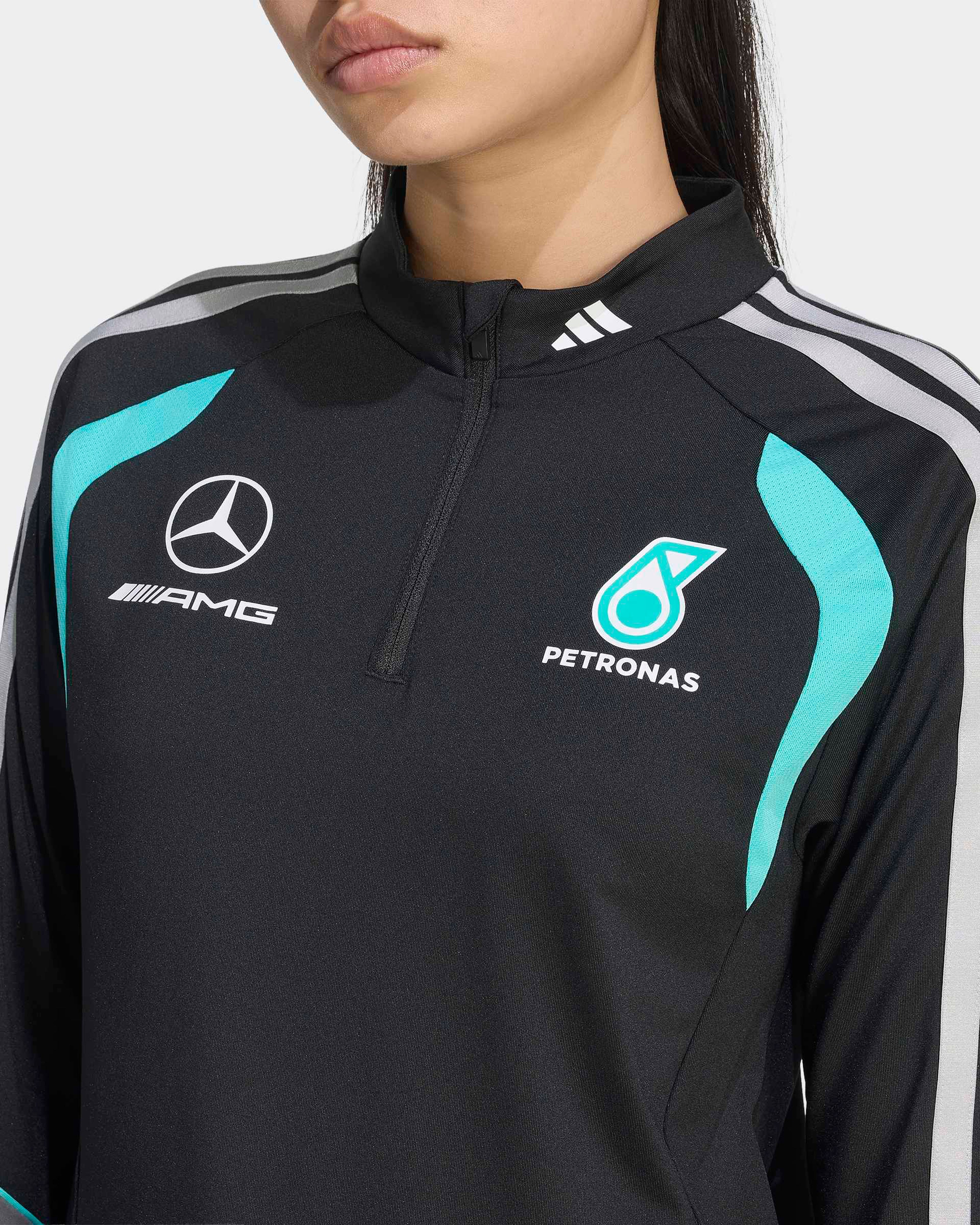Women's 2026 Mechanics Quarter Zip – Black | Mercedes-AMG PETRONAS