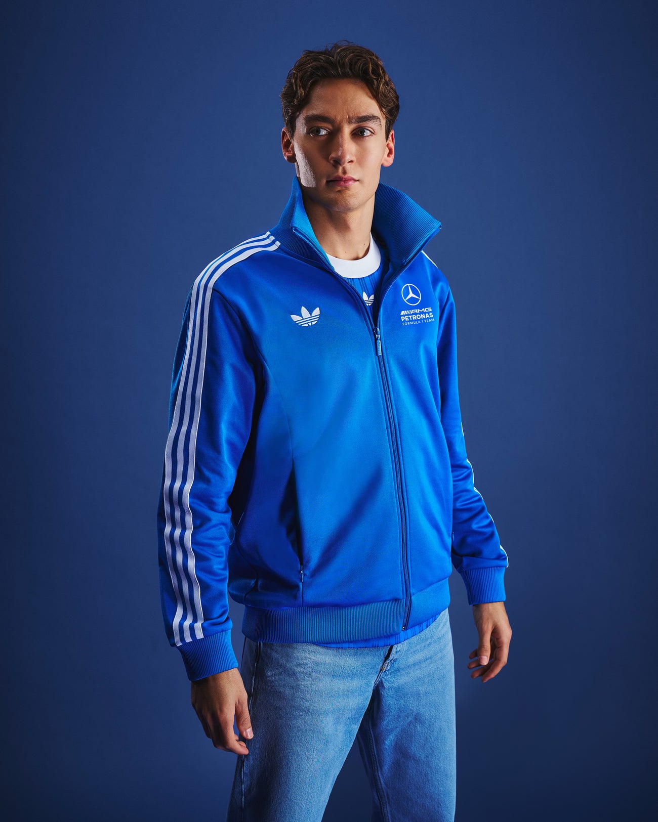 Mens Blue Wonder Track Top Blue