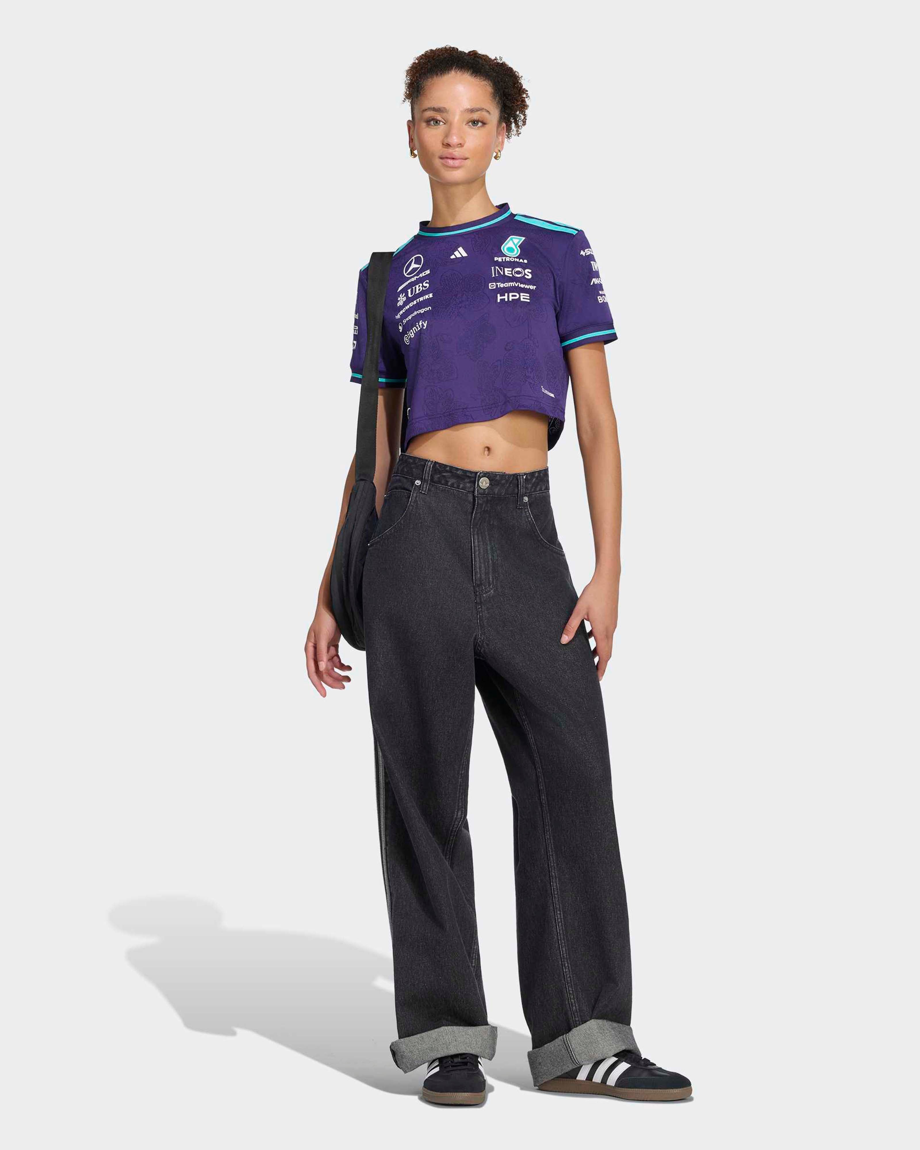 Womens Cropped 2026 Vanda Bloom Team Driver Tee Purple