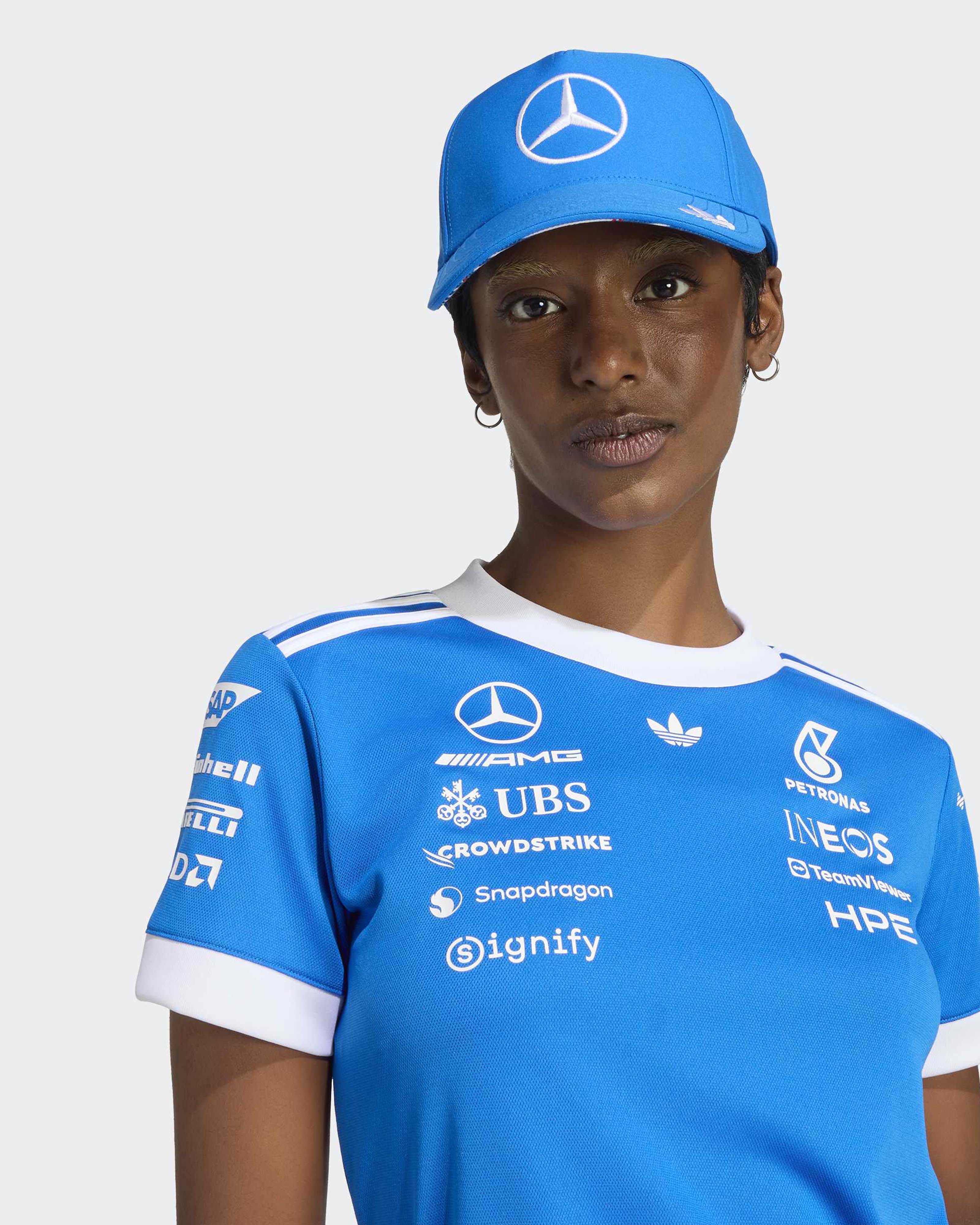 Mercedes-AMG PETRONAS F1 Team Women's Blue Wonder Tee - Blue
