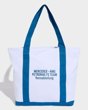 Blue Wonder Tote White