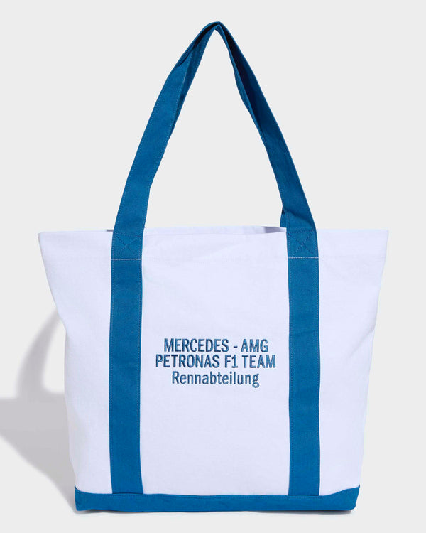 Blue Wonder Tote White