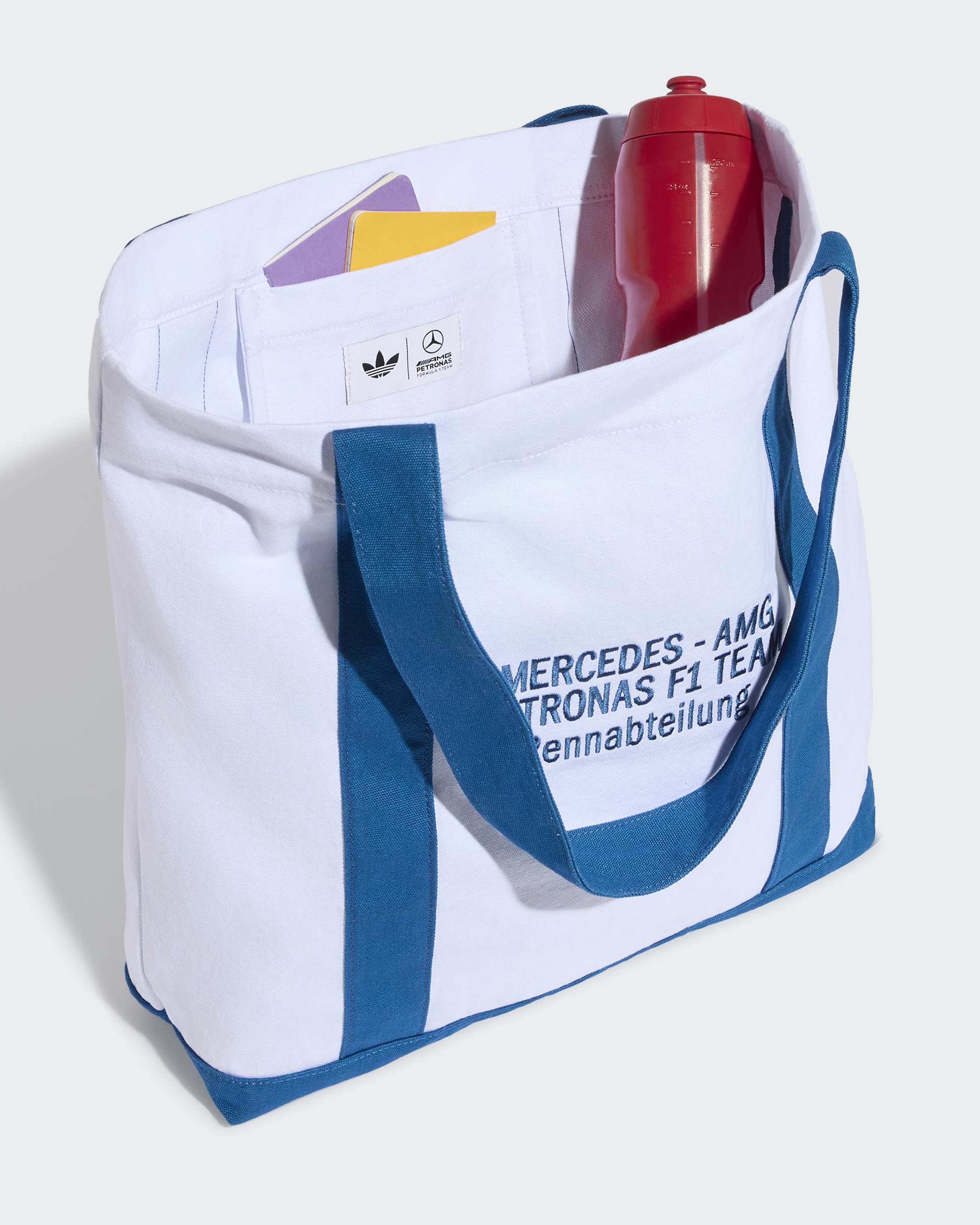 Blue Wonder Tote White