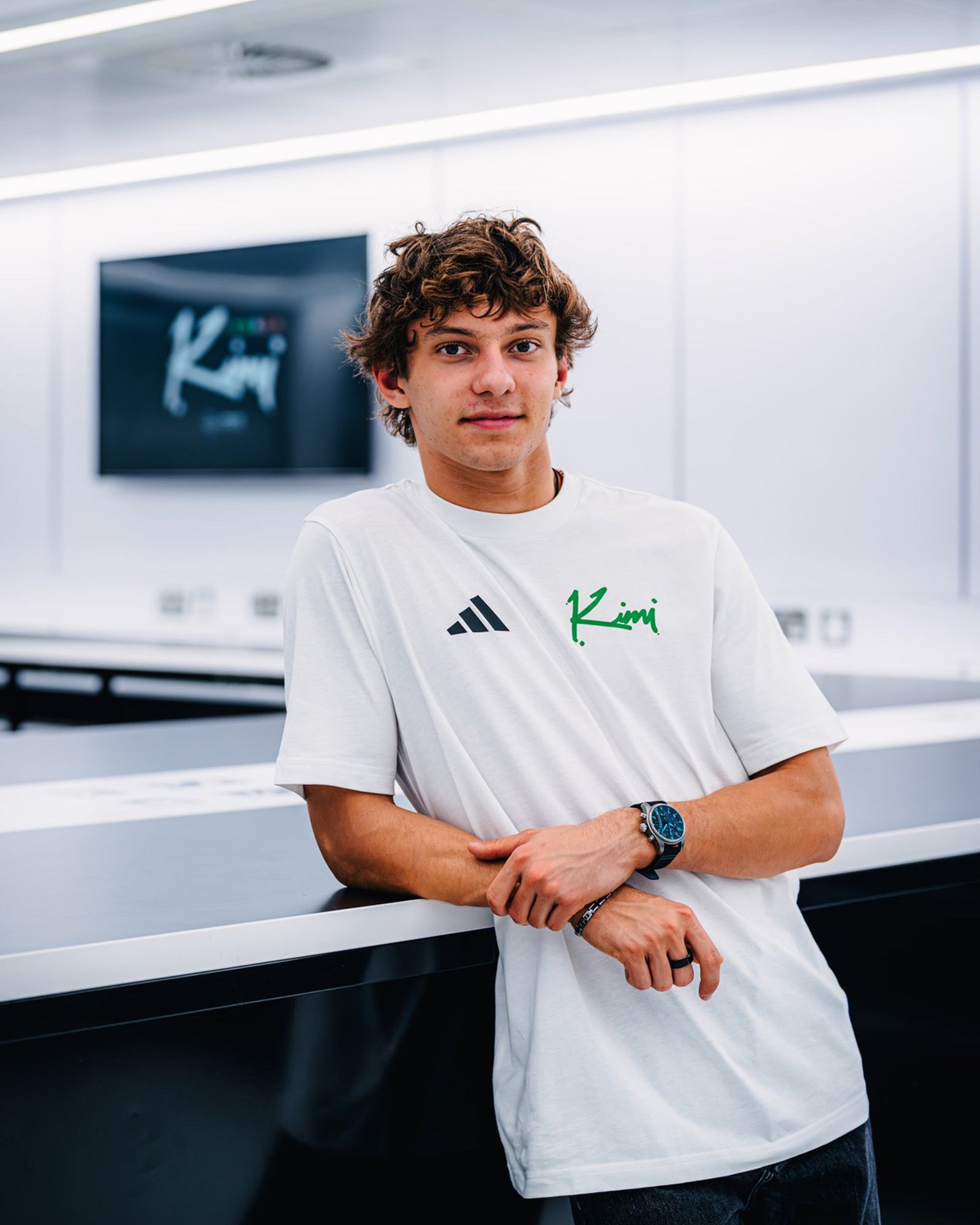 Mens Kimi Antonelli Monza T-shirt White