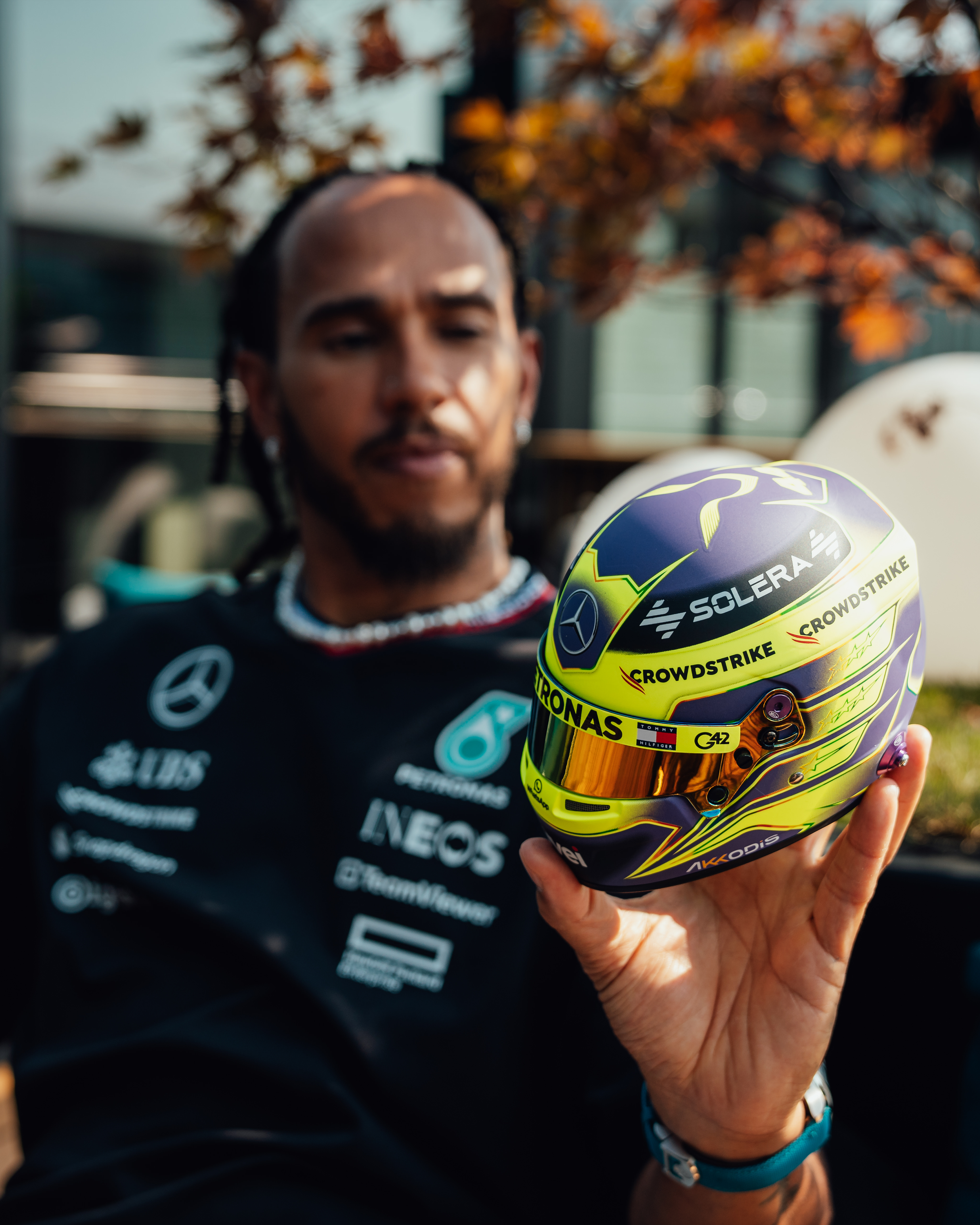 Lewis Hamilton 2024 Mini Bell Helmet Replica 1:2