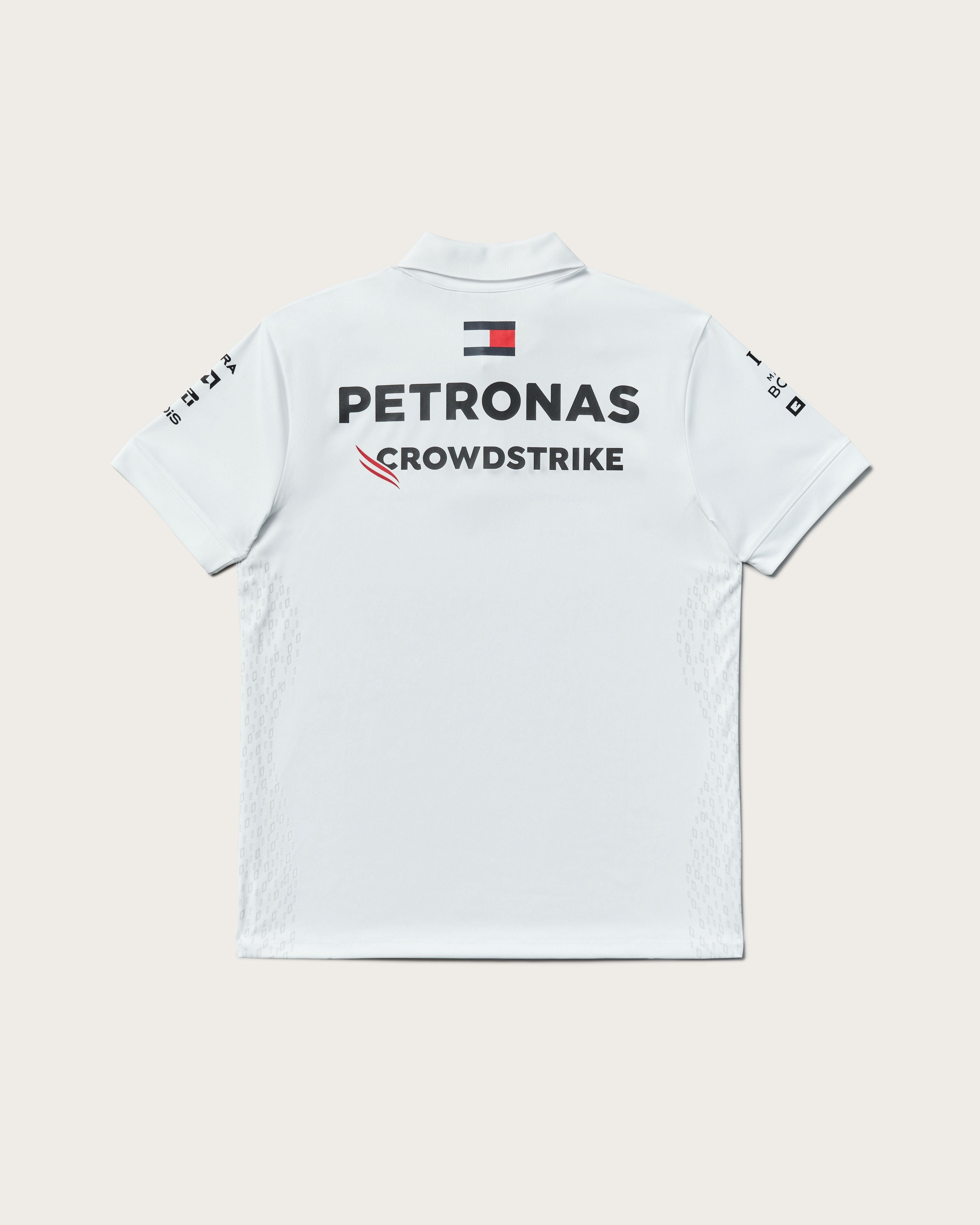 Mens 2023 Team Polo White | Official Mercedes-AMG PETRONAS F1 Team