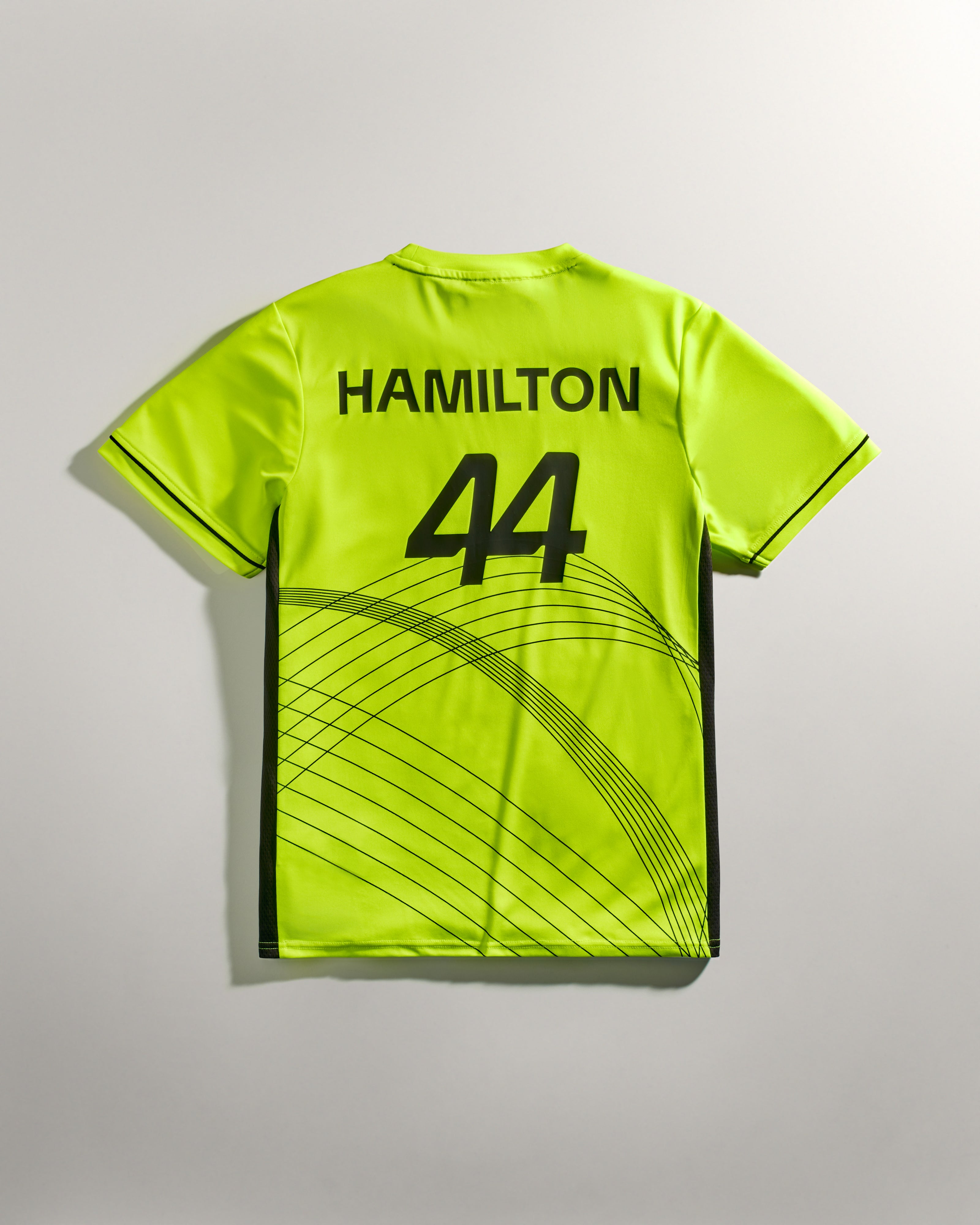 Mens Lewis Hamilton Sports Tee Neon Yellow
