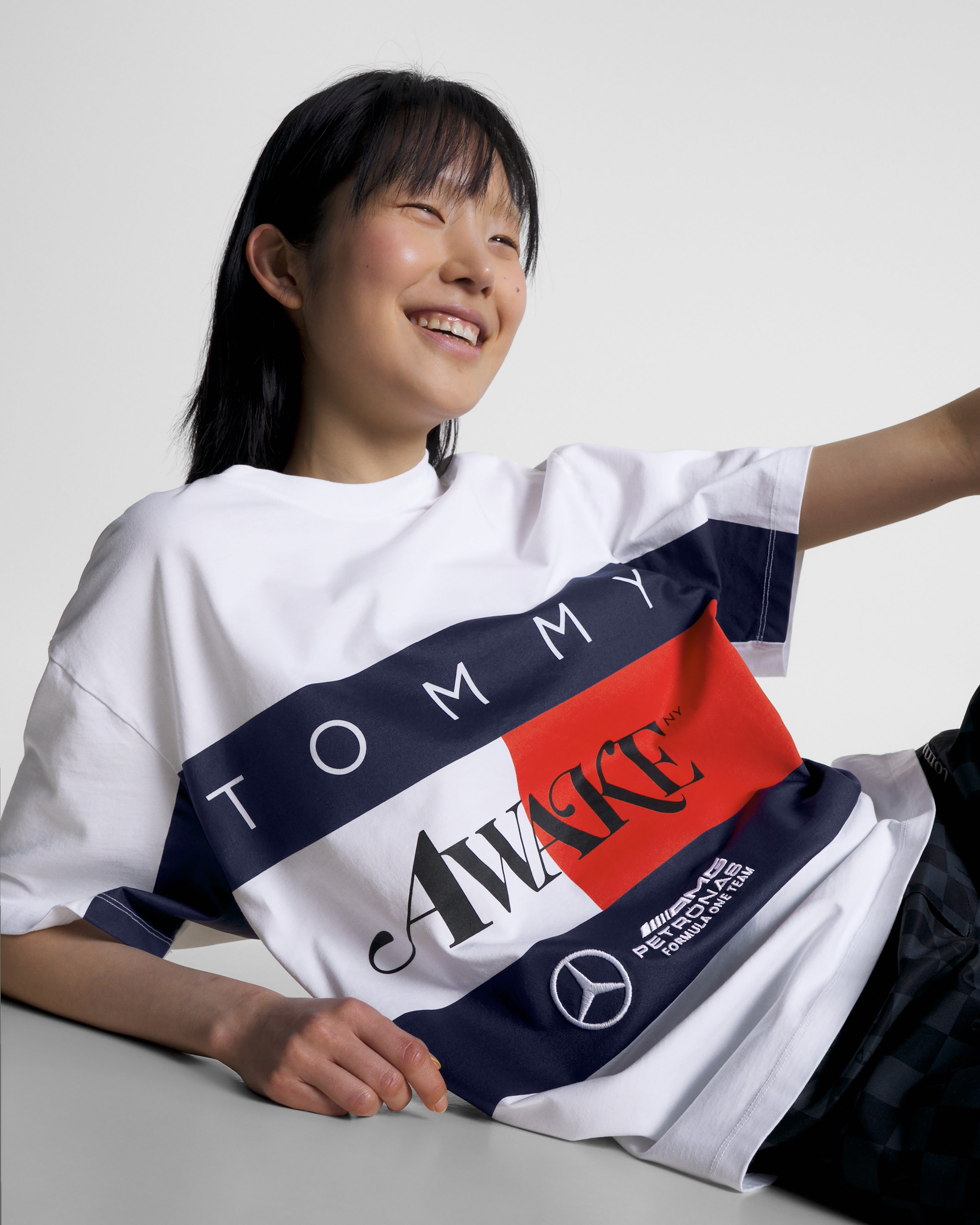 Tommy x Mercedes-AMG F1 x Awake NY Flag Tee White