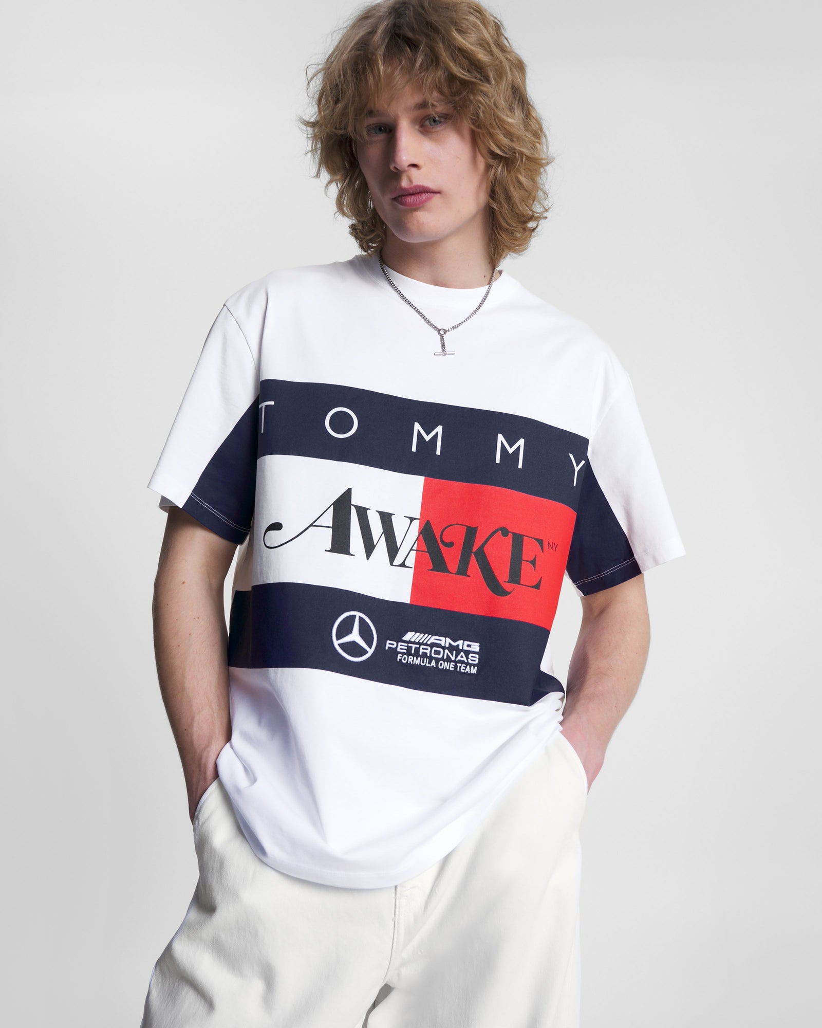 Tommy x Mercedes-AMG F1 x Awake NY Flag Tee White