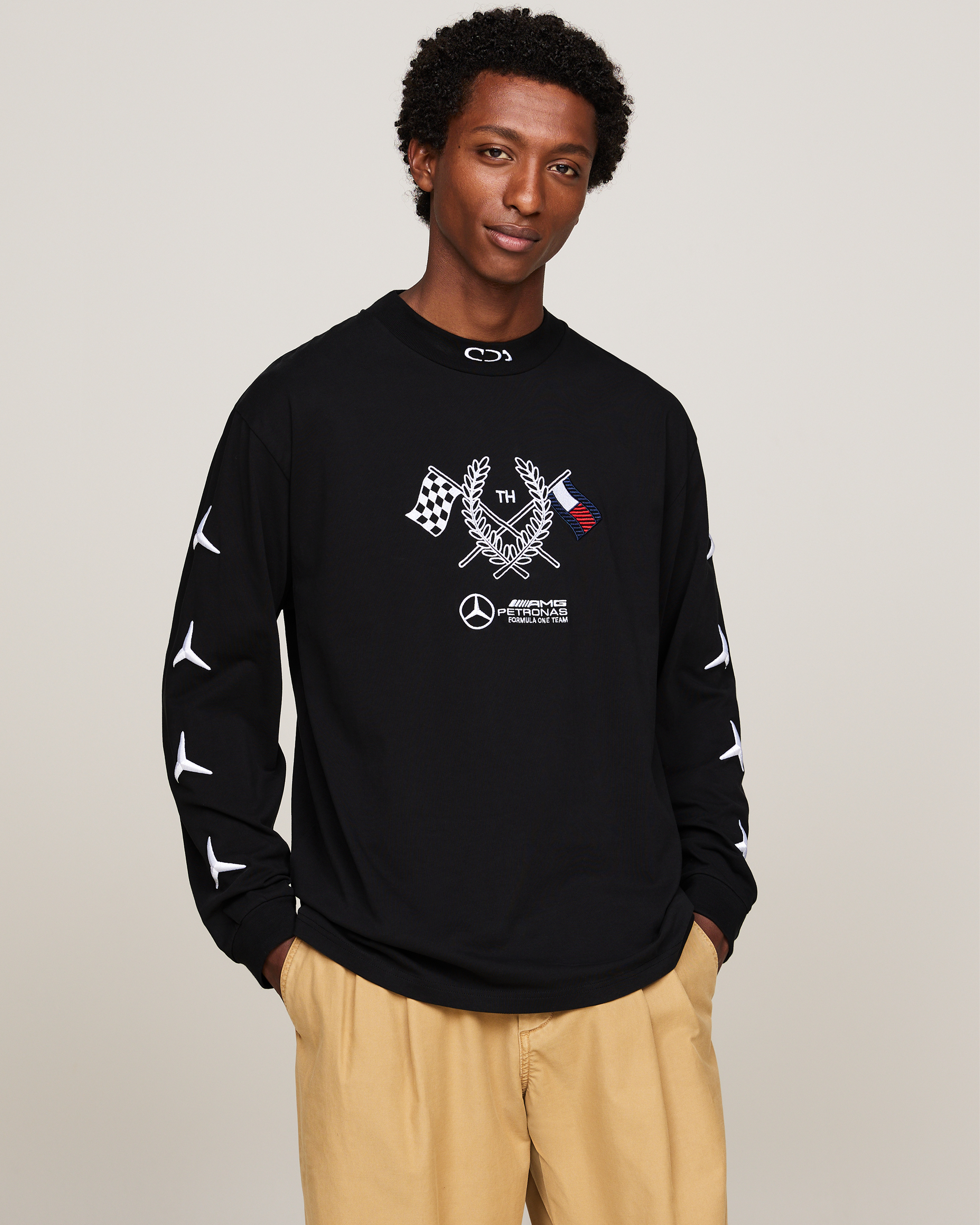 Tommy x Mercedes-AMG F1 x Clarence Ruth Longsleeve Tee Black