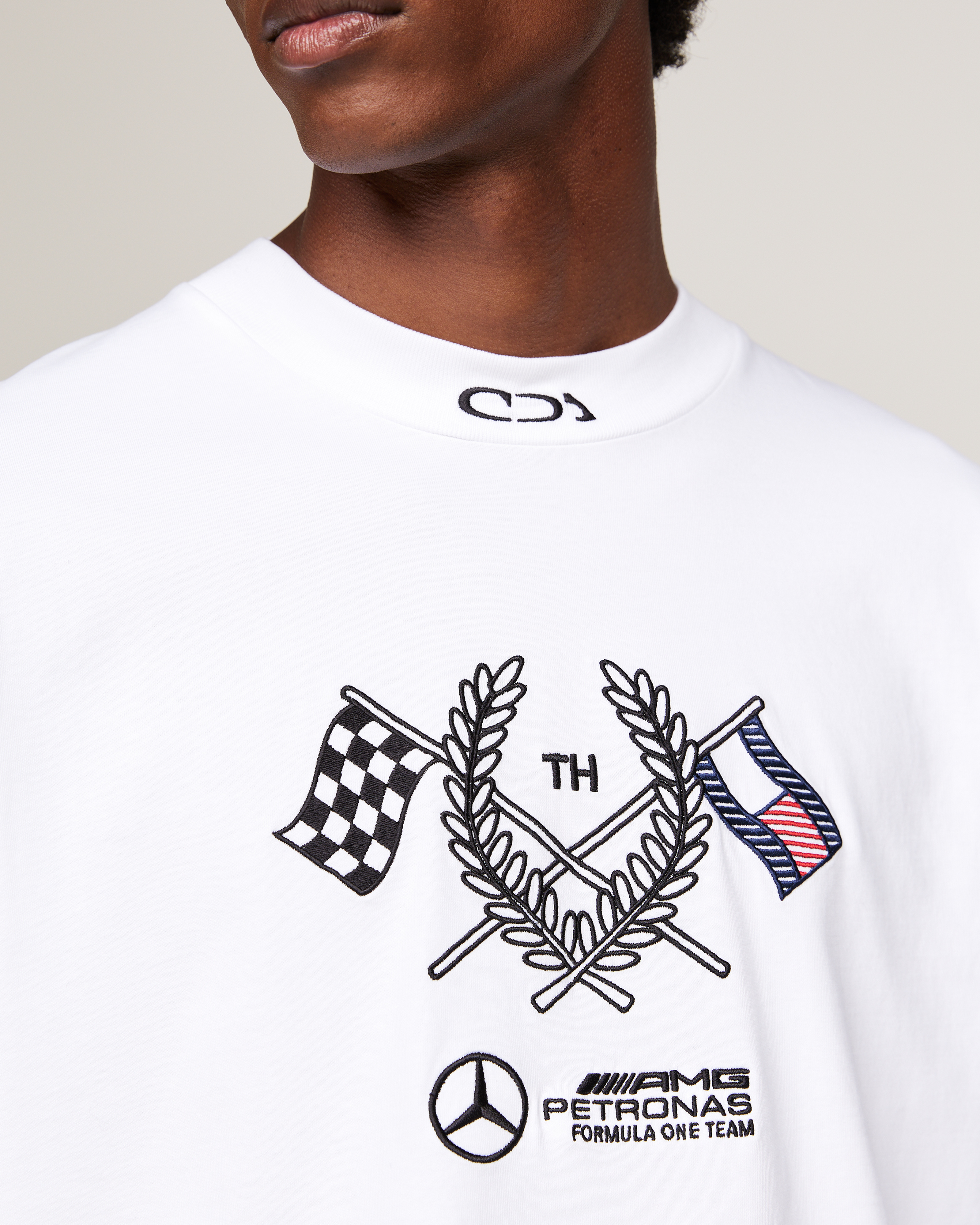 Tommy x Mercedes-AMG F1 x Clarence Ruth Longsleeve Tee White