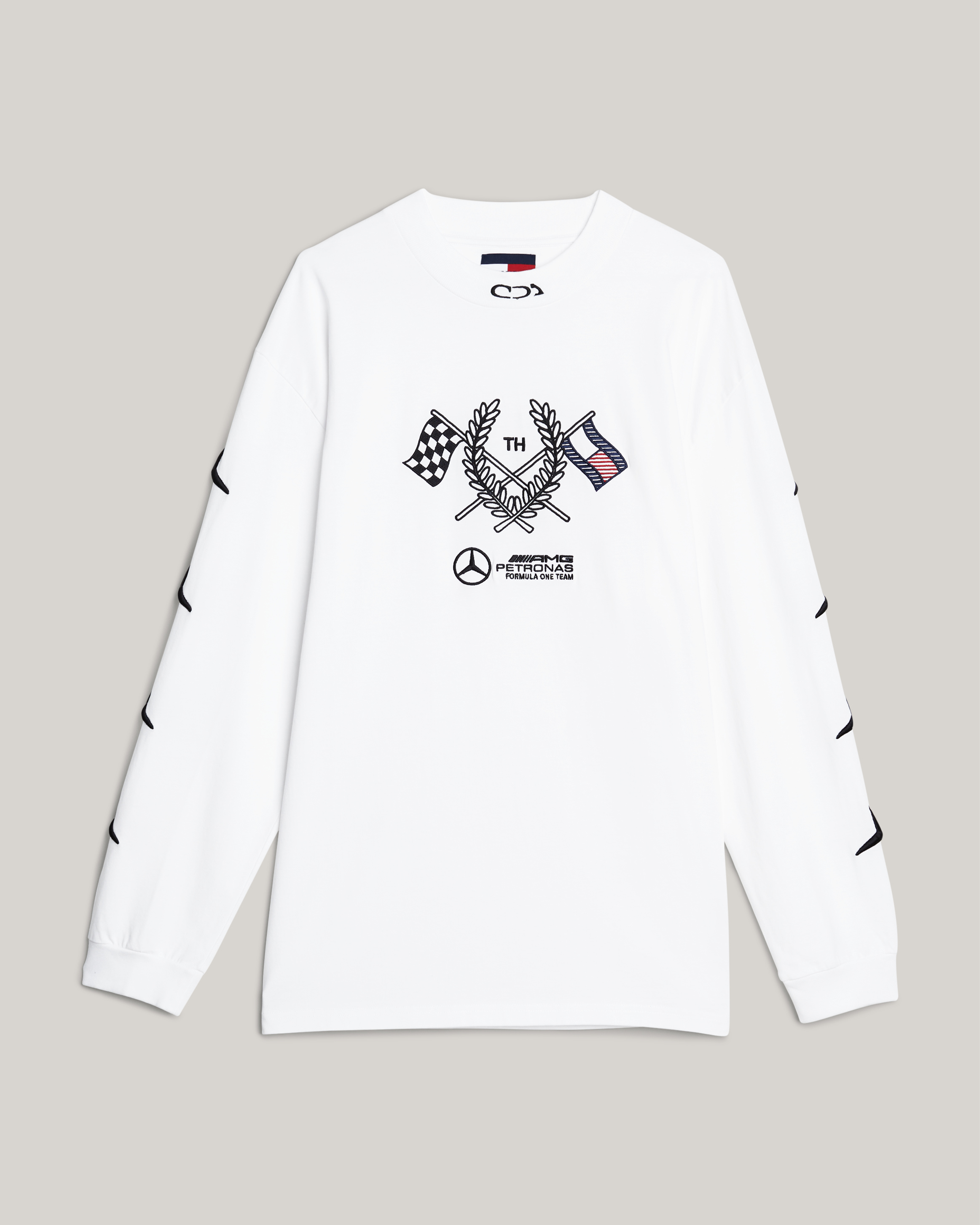 Tommy x Mercedes-AMG F1 x Clarence Ruth Longsleeve Tee White