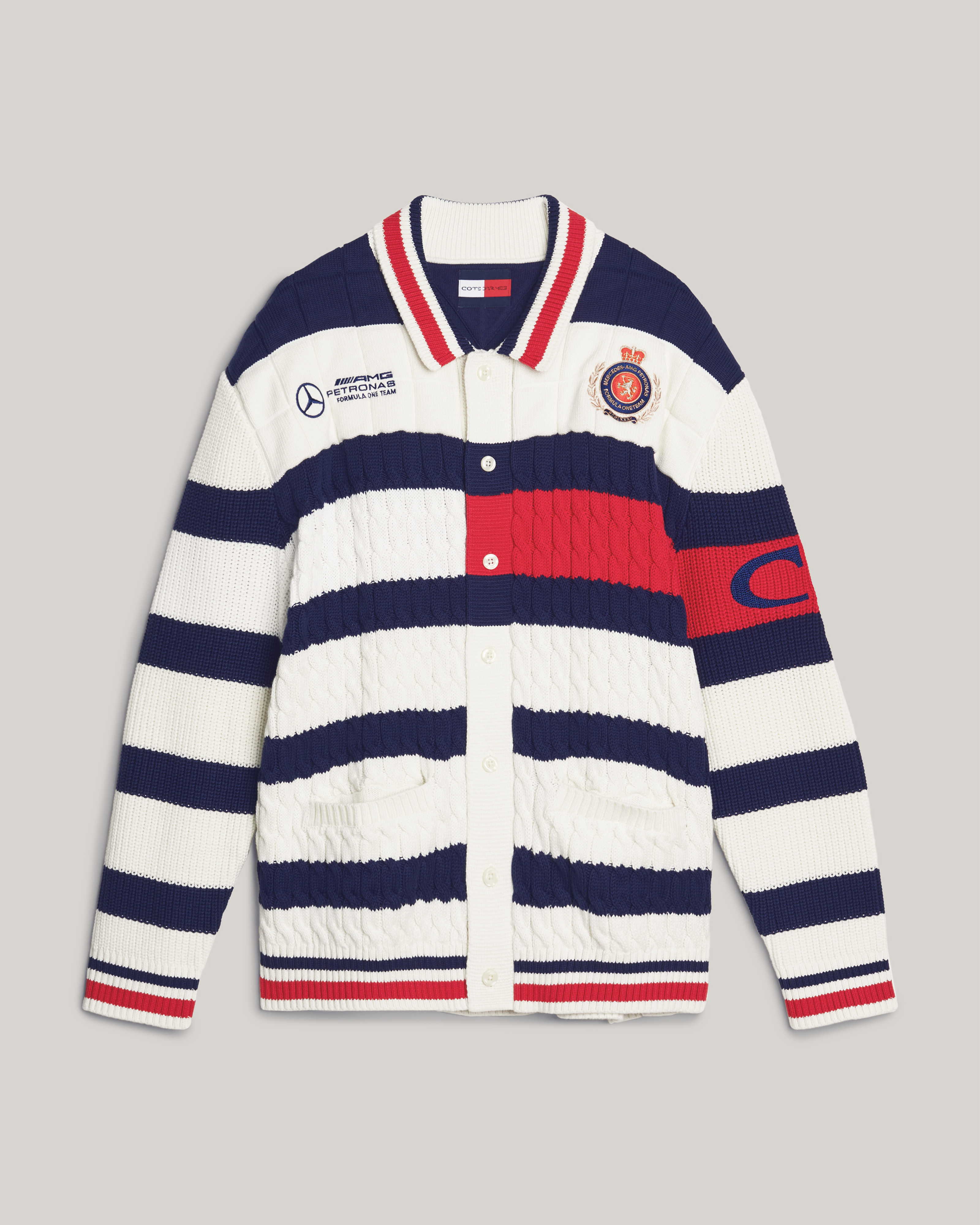 Tommy x Mercedes-AMG F1 x Clarence Ruth Rugby Cardigan