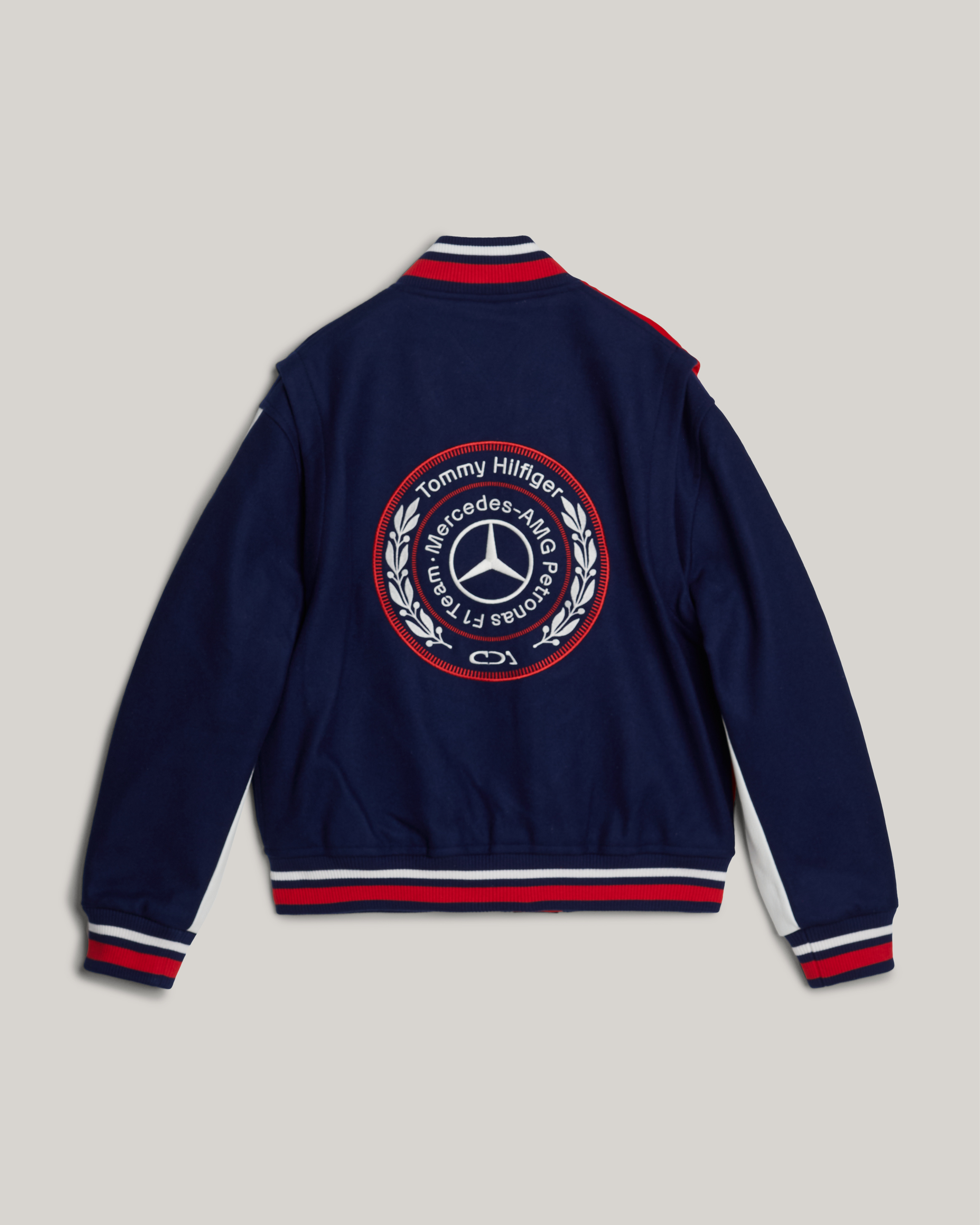 Tommy x Mercedes-AMG F1 x Clarence Ruth Varsity Jacket Yale Navy