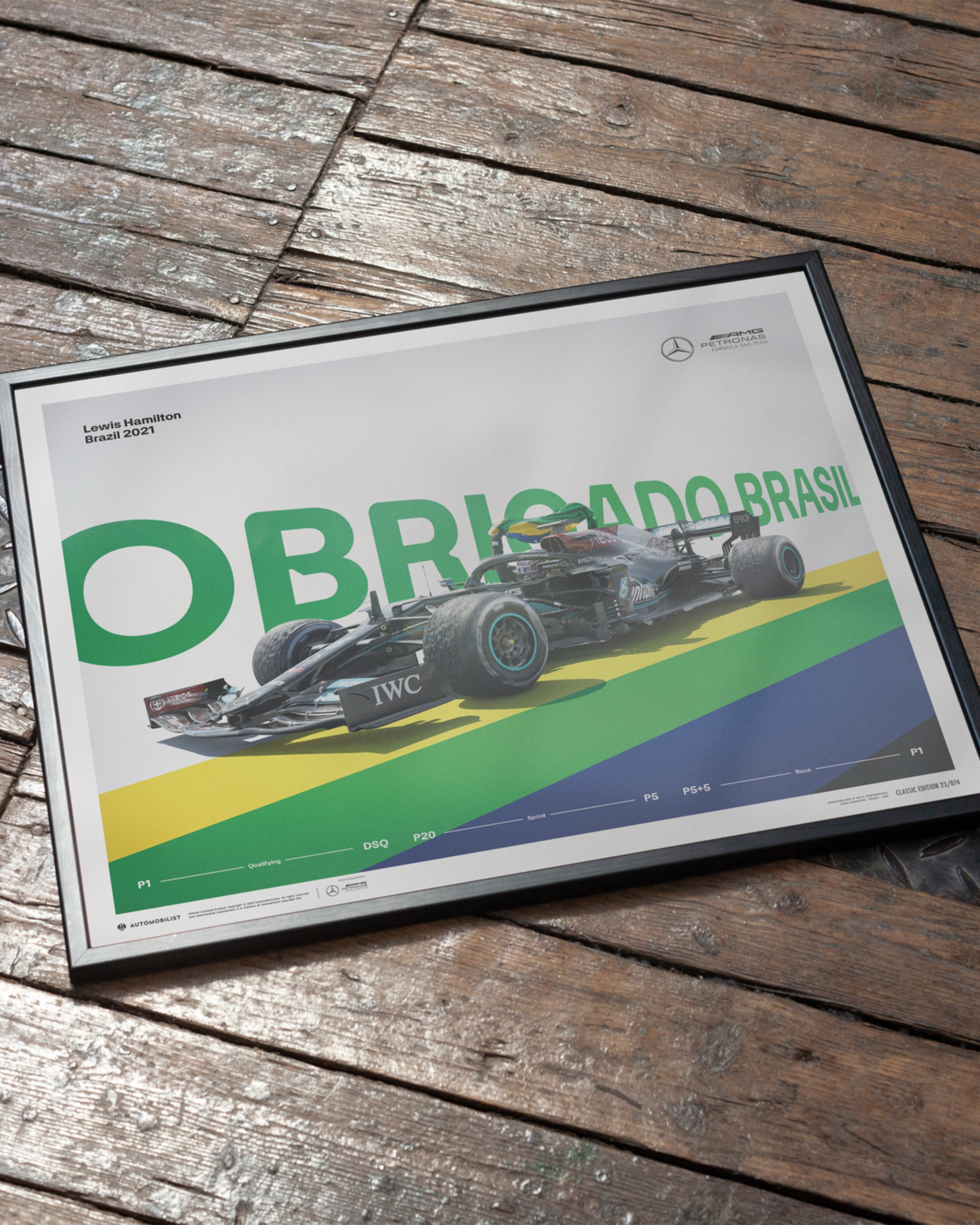 Lewis Hamilton - Obrigado Brasil Poster - 2021