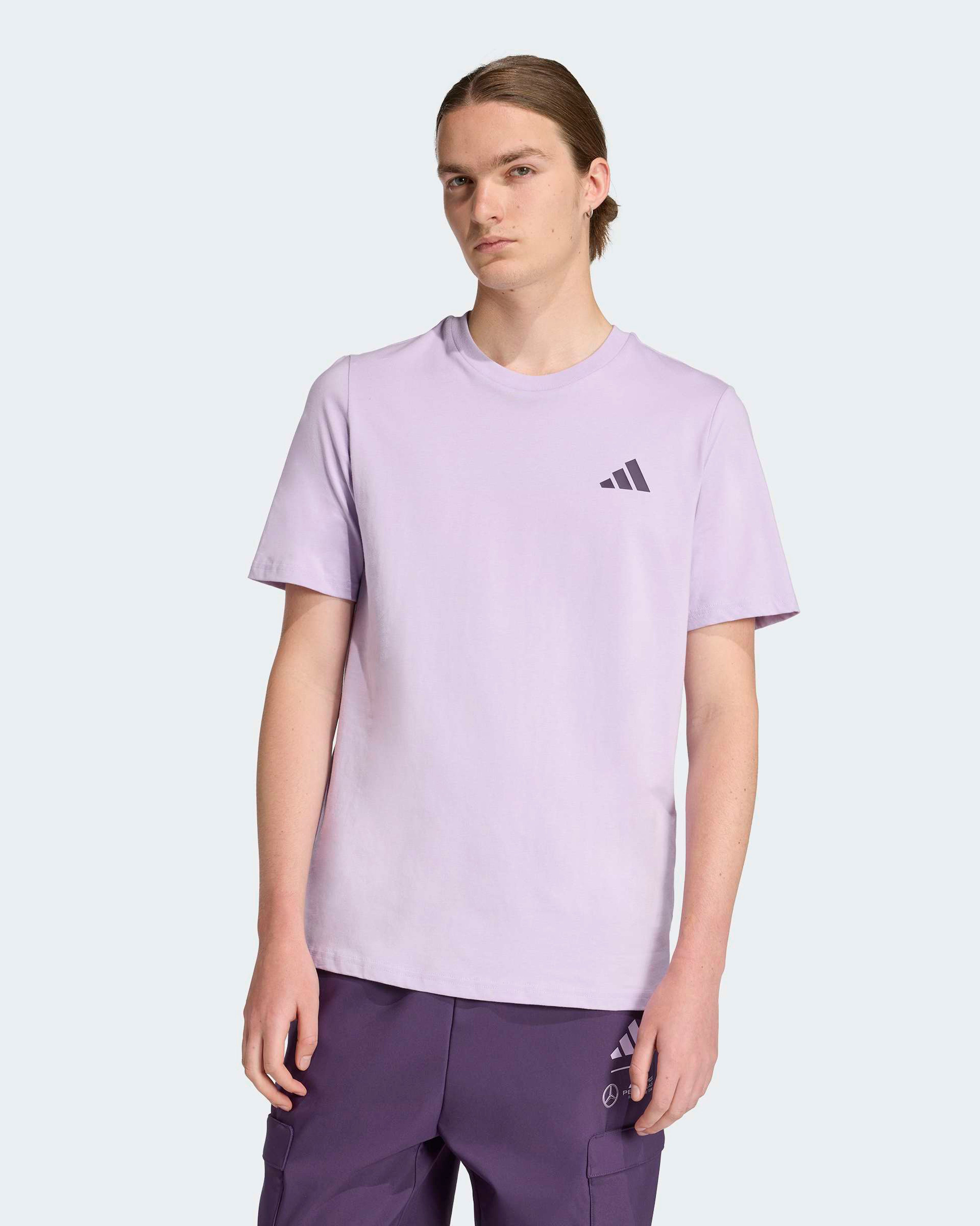Mens Premium Woven Graphic T-shirt Purple