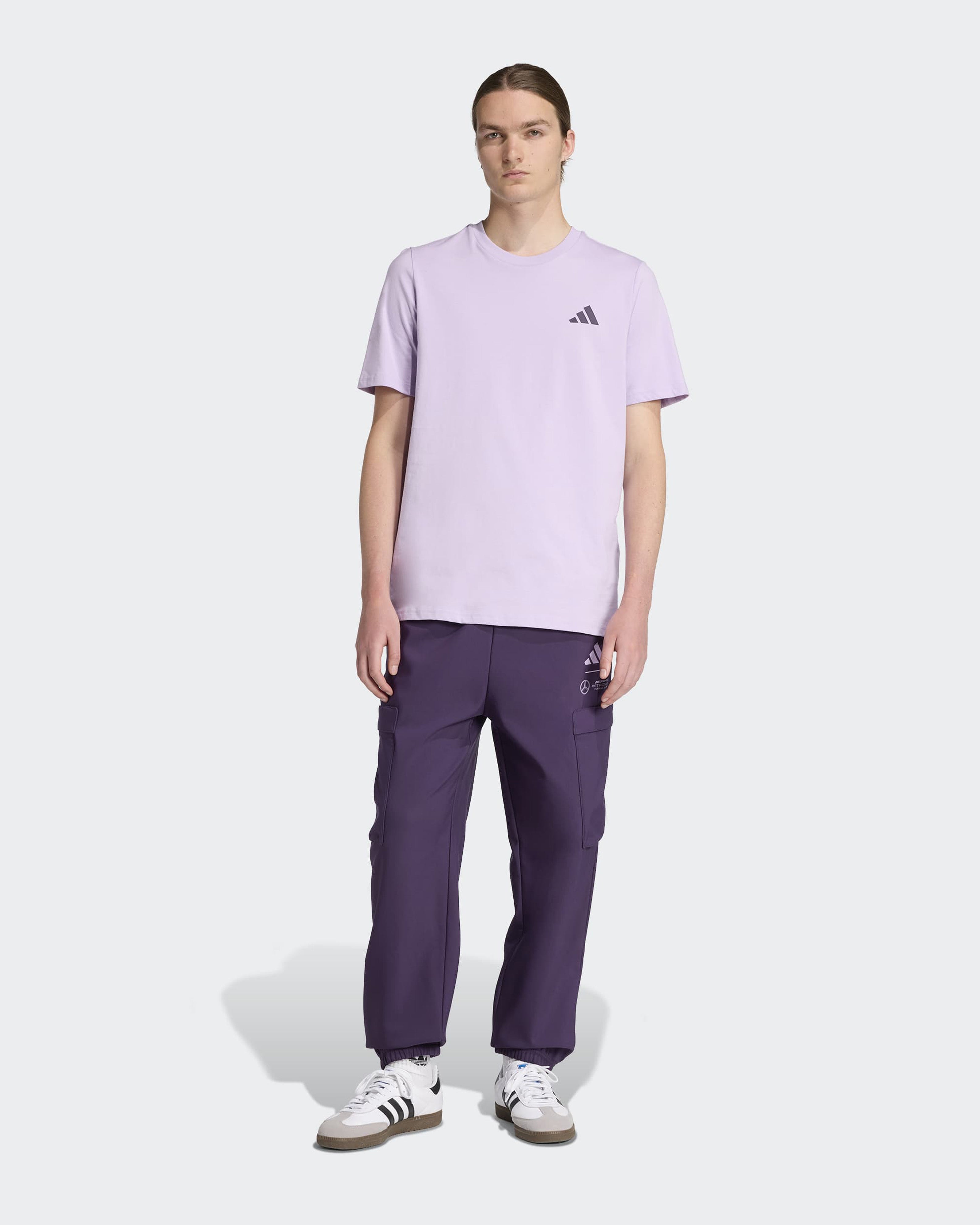 Mens Premium Woven Graphic T-shirt Purple