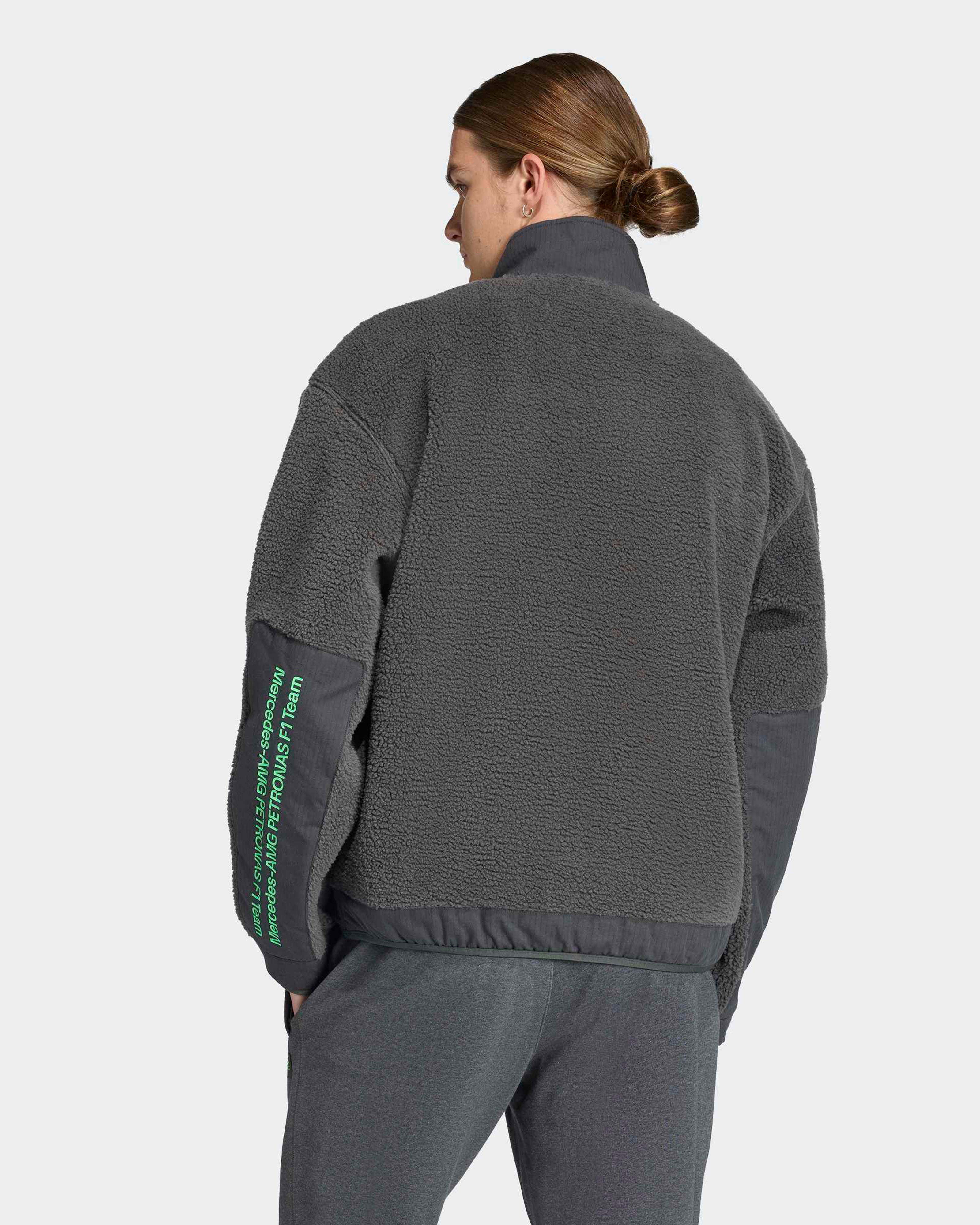 メルメル　ペイン Mens Premium Sweat Quarter Zip Fleece Grey | Official Mercedes-AMG