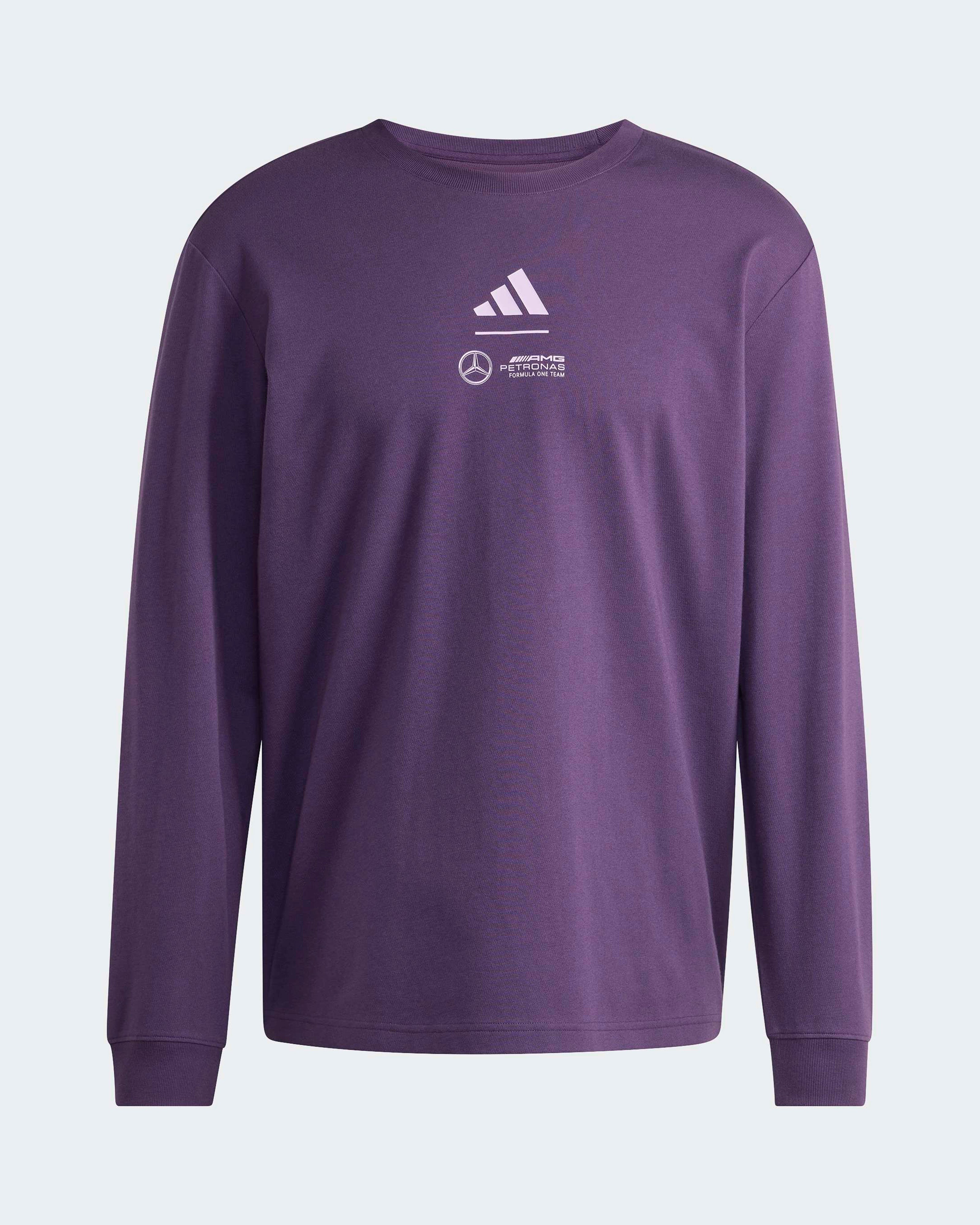 Mens Premium Woven Long Sleeve T-shirt Dark Purple