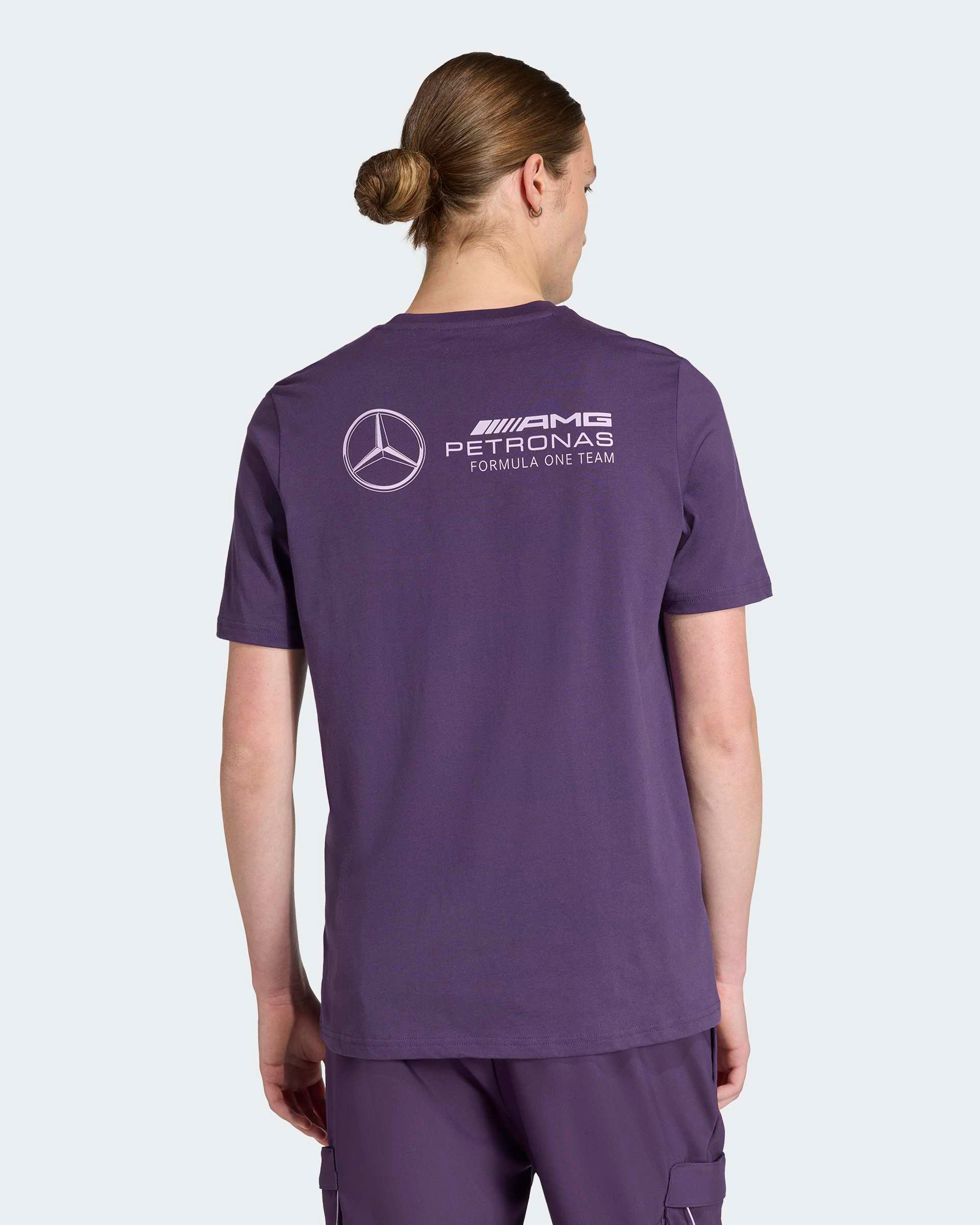 Mens Premium Woven Graphic T-shirt Dark Purple