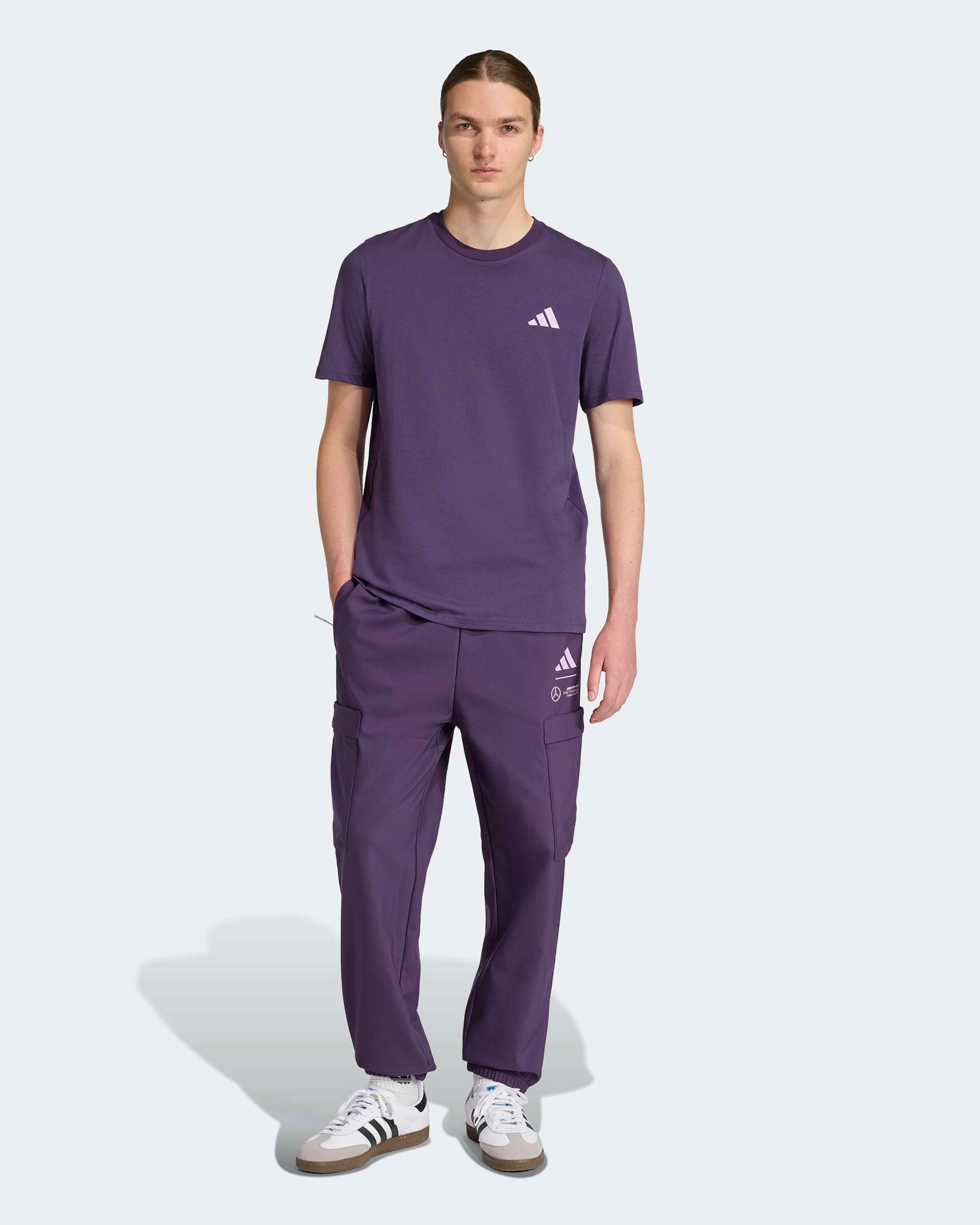 Mens Premium Woven Graphic T-shirt Dark Purple
