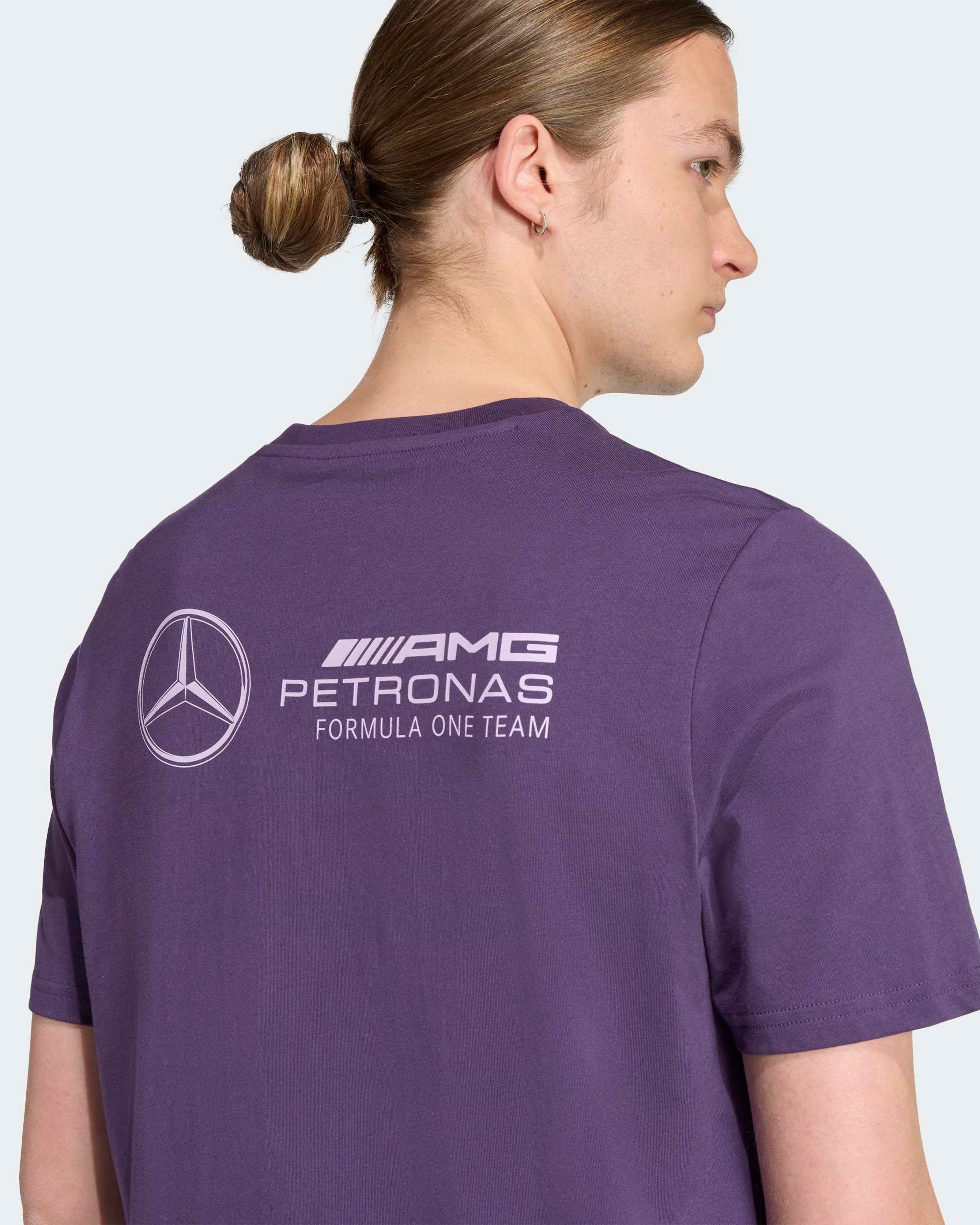 Mens Premium Woven Graphic T-shirt Dark Purple