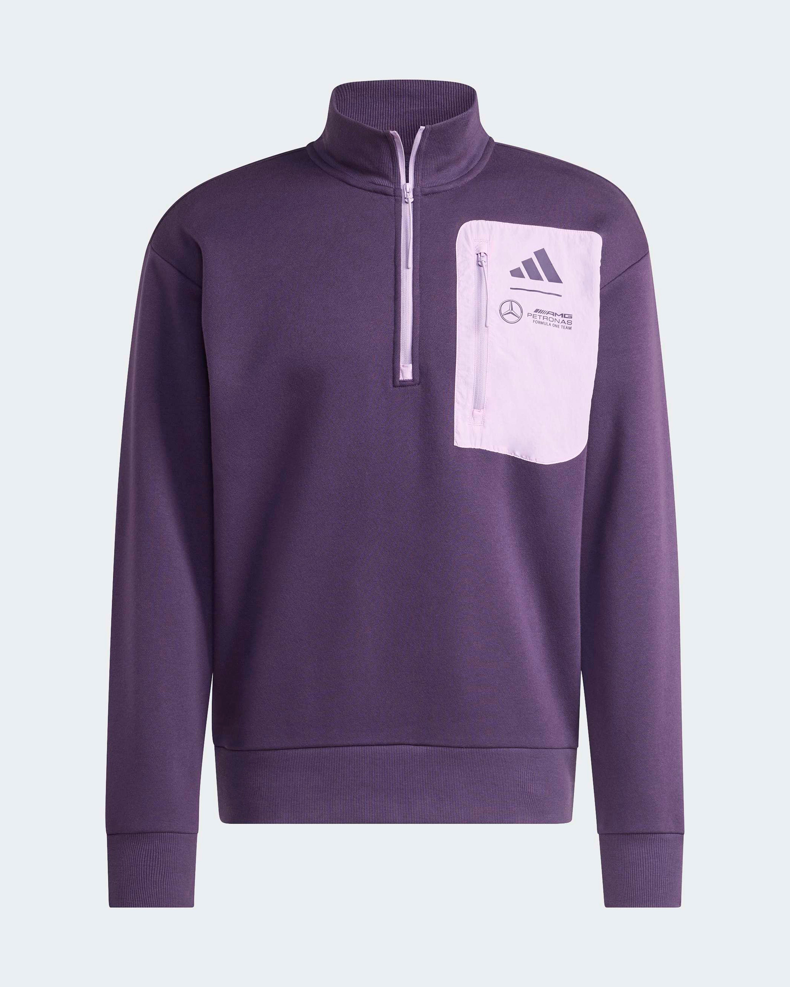 Mens Premium Woven Fleece Top Dark Purple