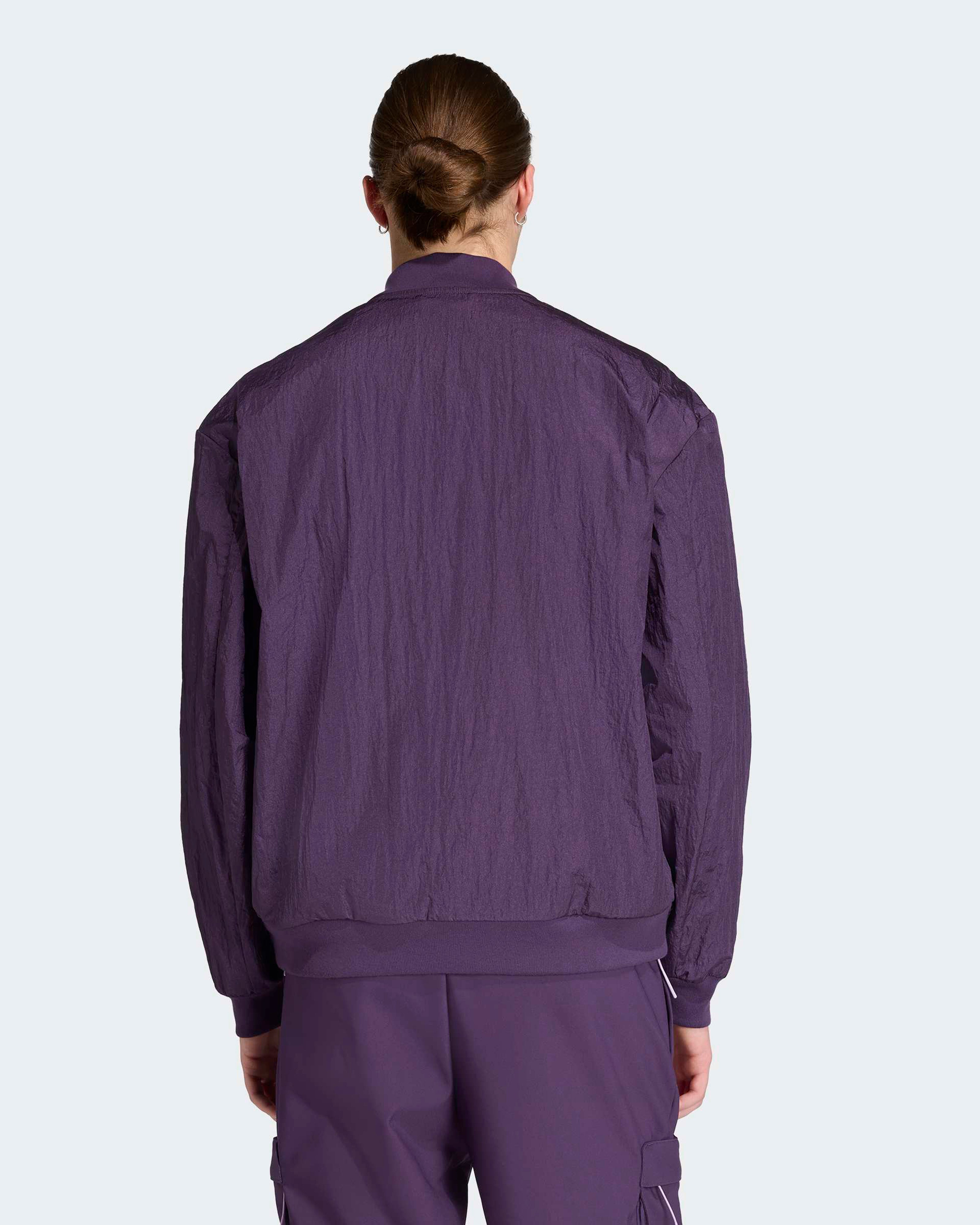 Mens Premium Woven Bomber Jacket Purple