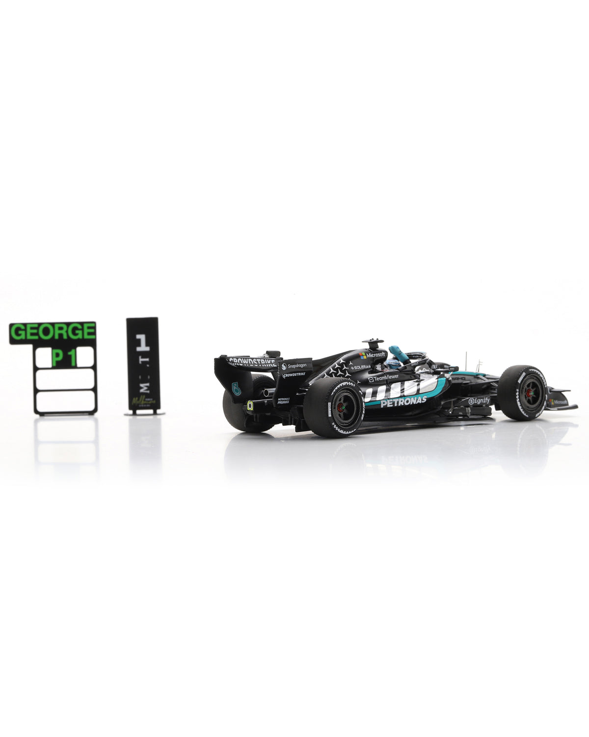 George Russell Australia GP 2026 Car Model with Pit Board