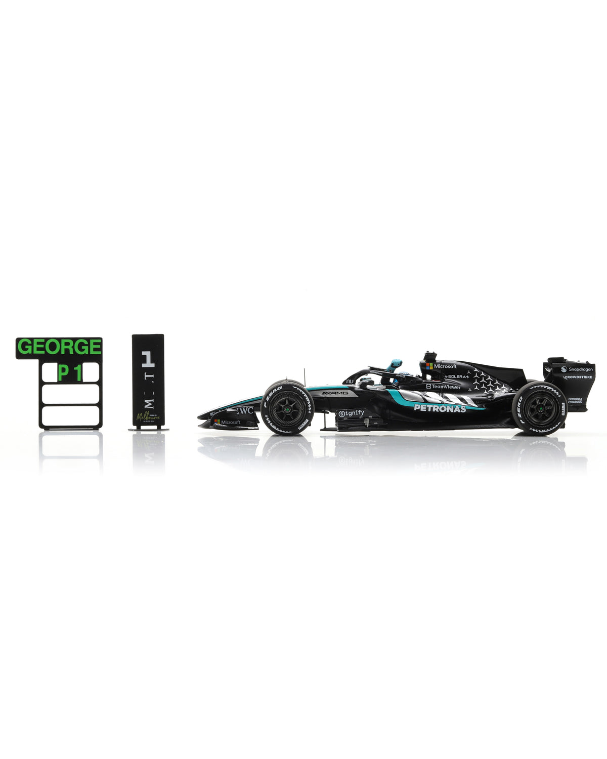 George Russell Australia GP 2026 Car Model with Pit Board