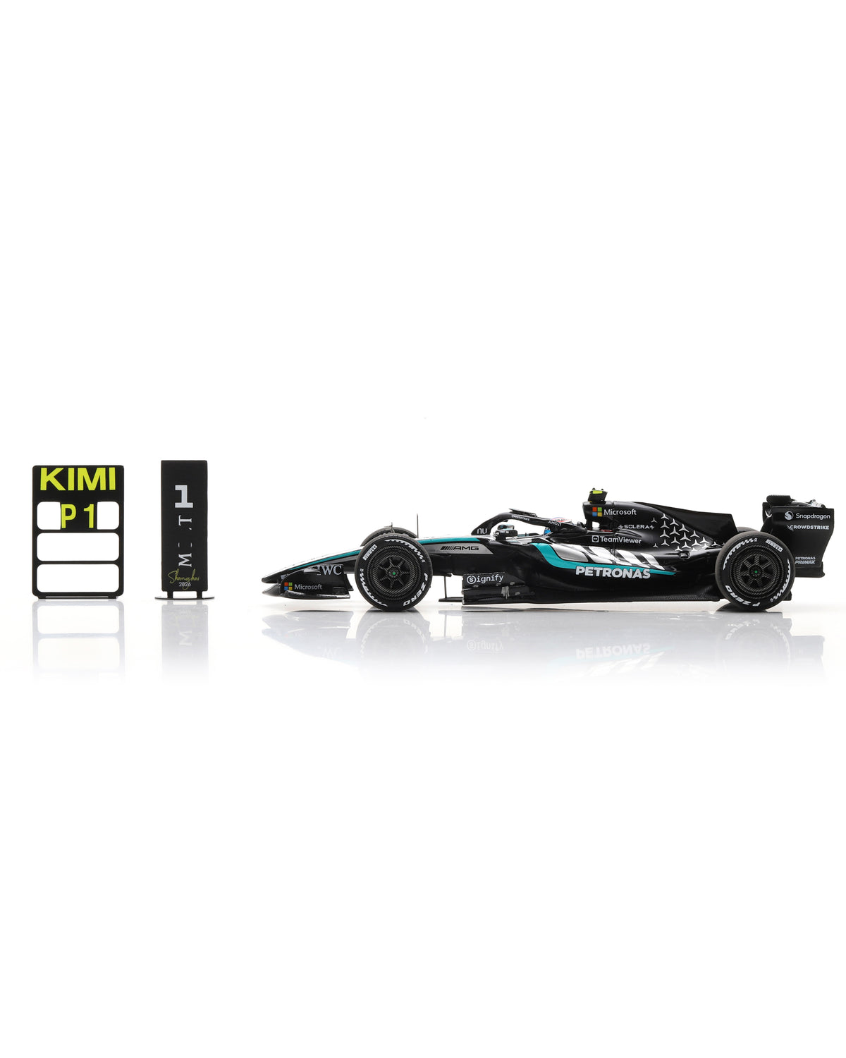 Kimi Antonelli Chinese GP 2026 Car Model with Pit Board