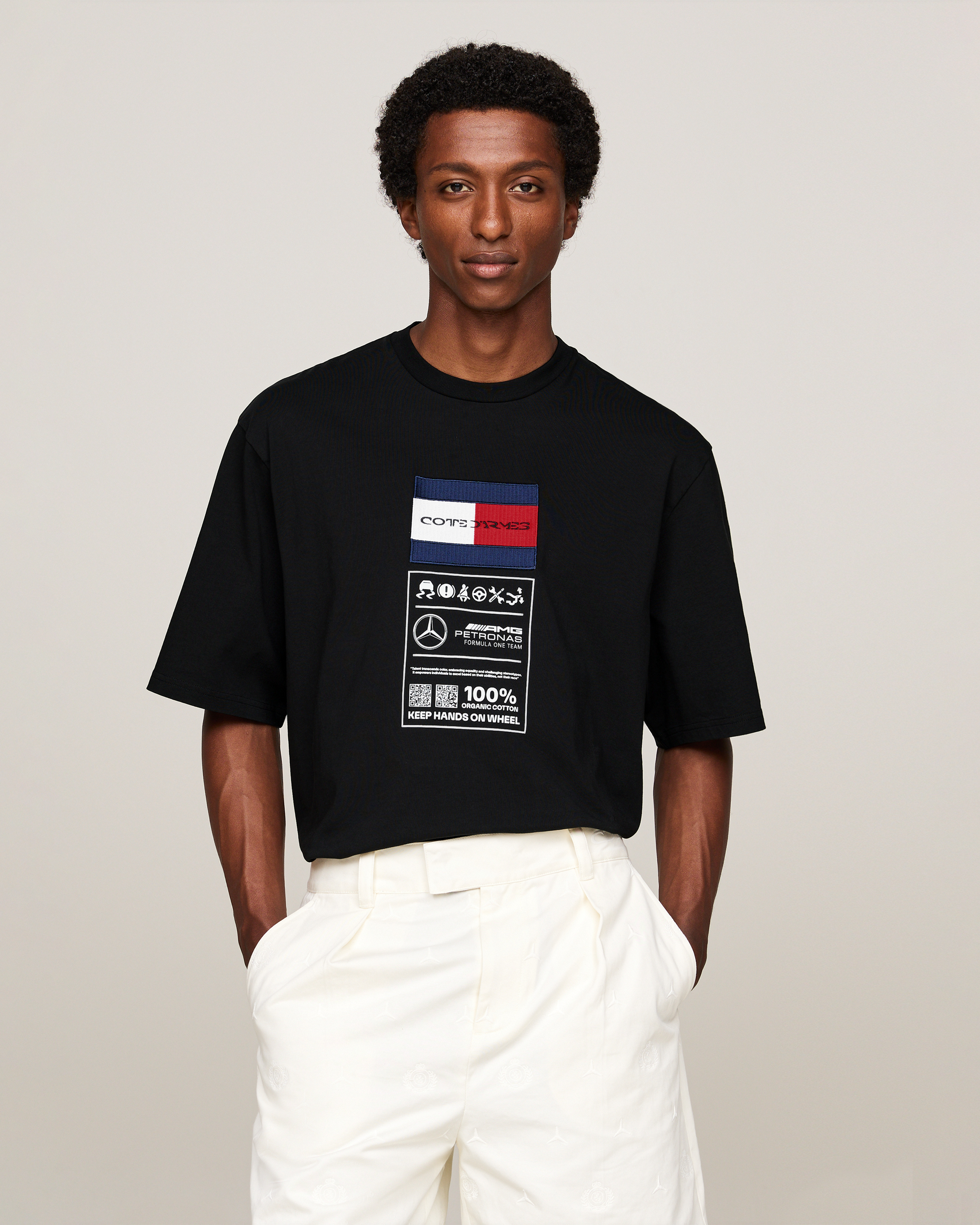 Tommy x Mercedes-AMG F1 x Clarence Ruth Label Tee Black